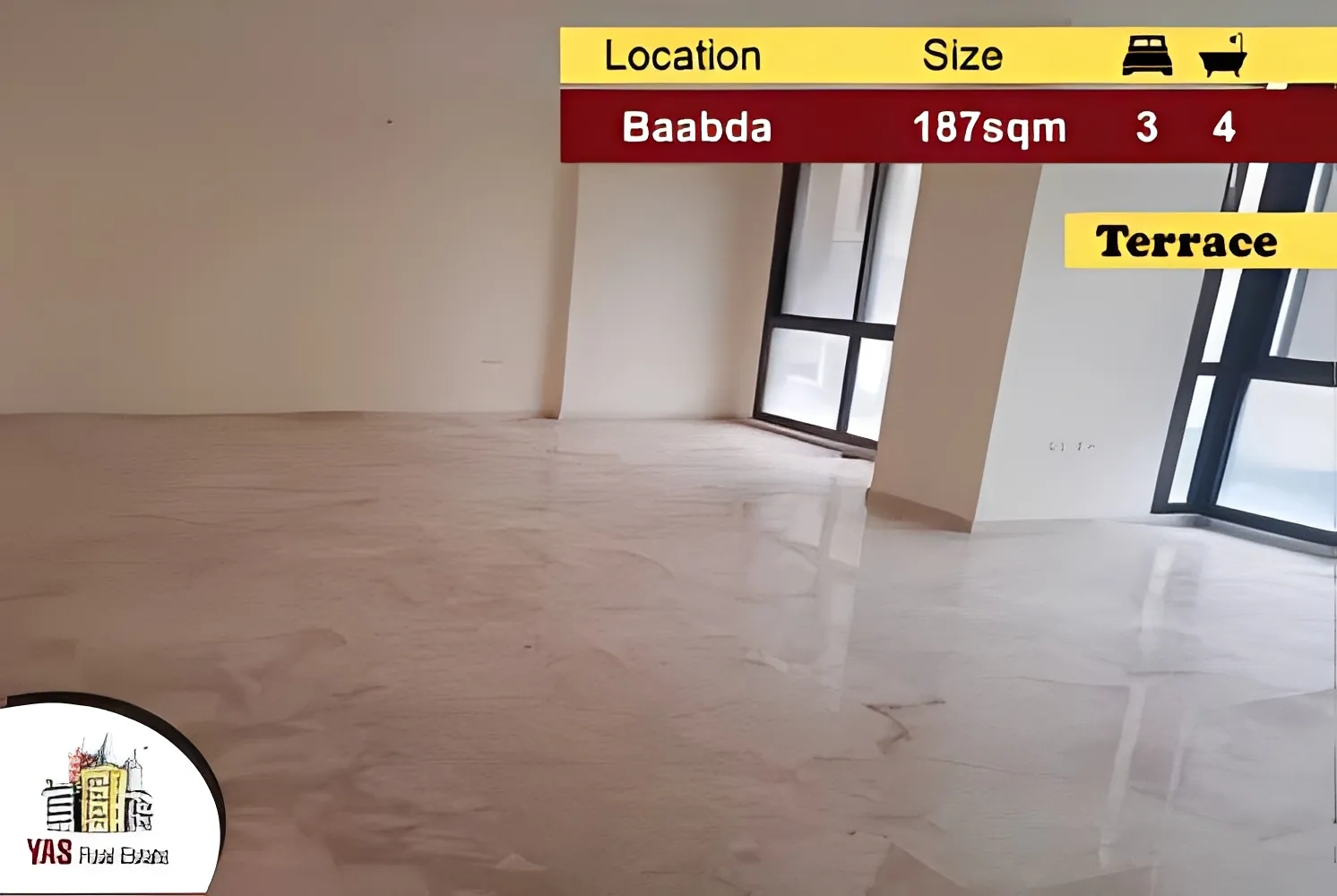Apartment for Sale in Baabda - 3 bed, 4 bath