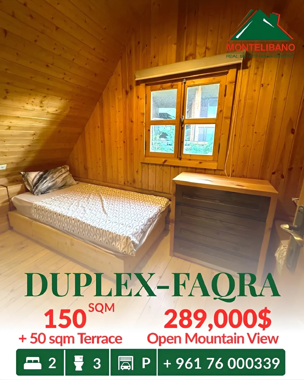 Duplex for sale in Faqra, Lebanon