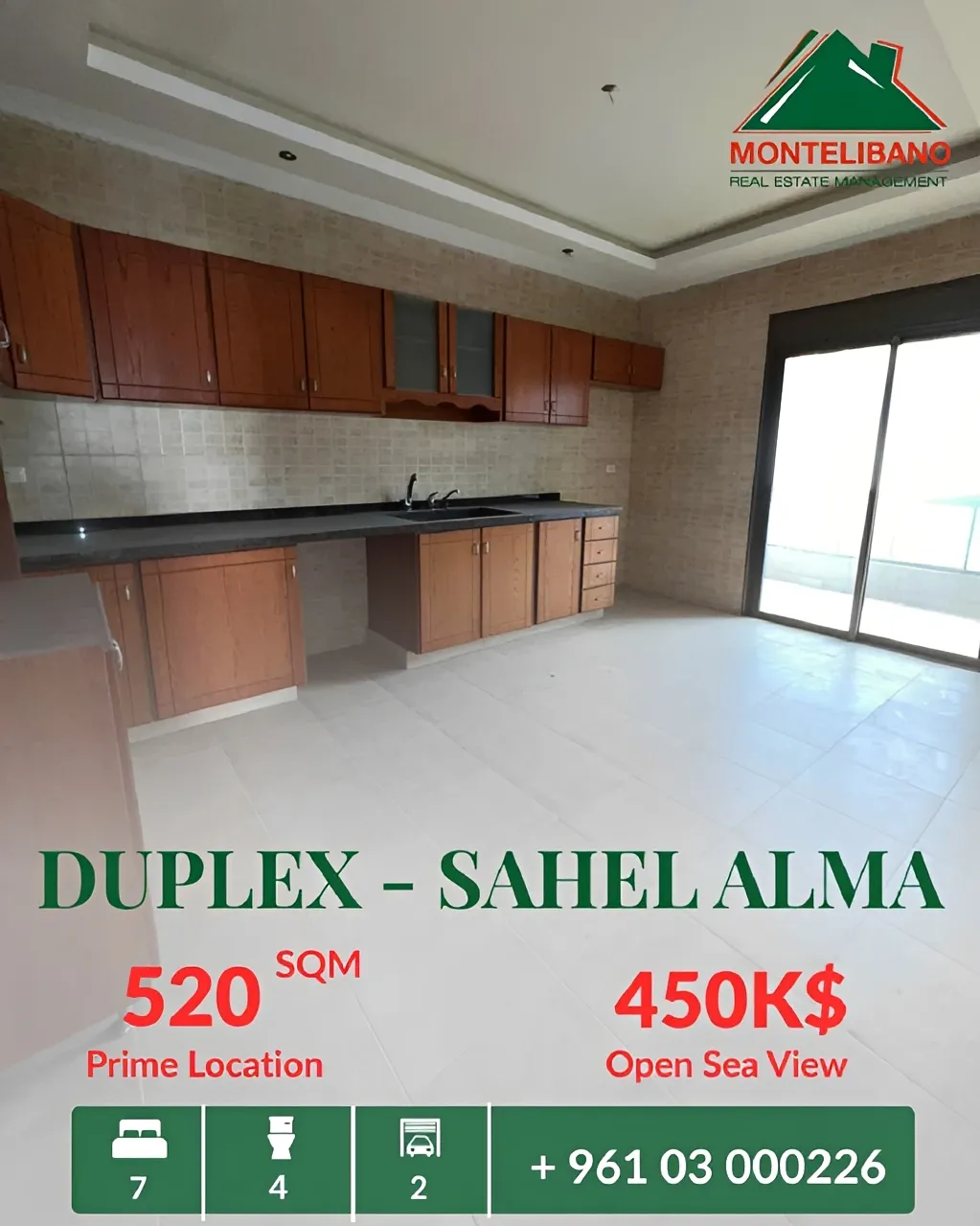 Duplex for sale in Sahel Alma, Lebanon