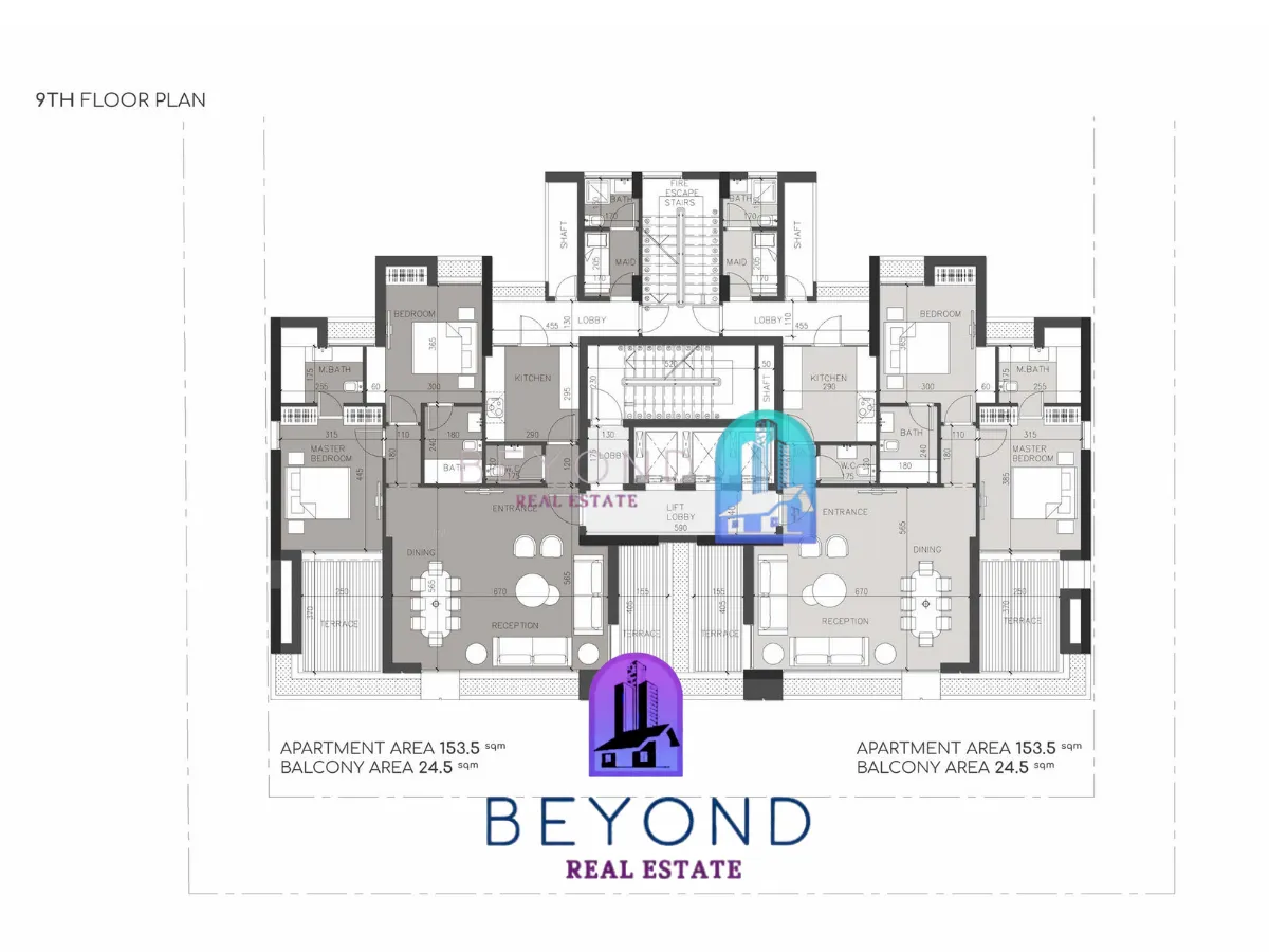 Apartment for sale in Achrafieh, Beirut, Lebanon - 3 bed, 4 bath