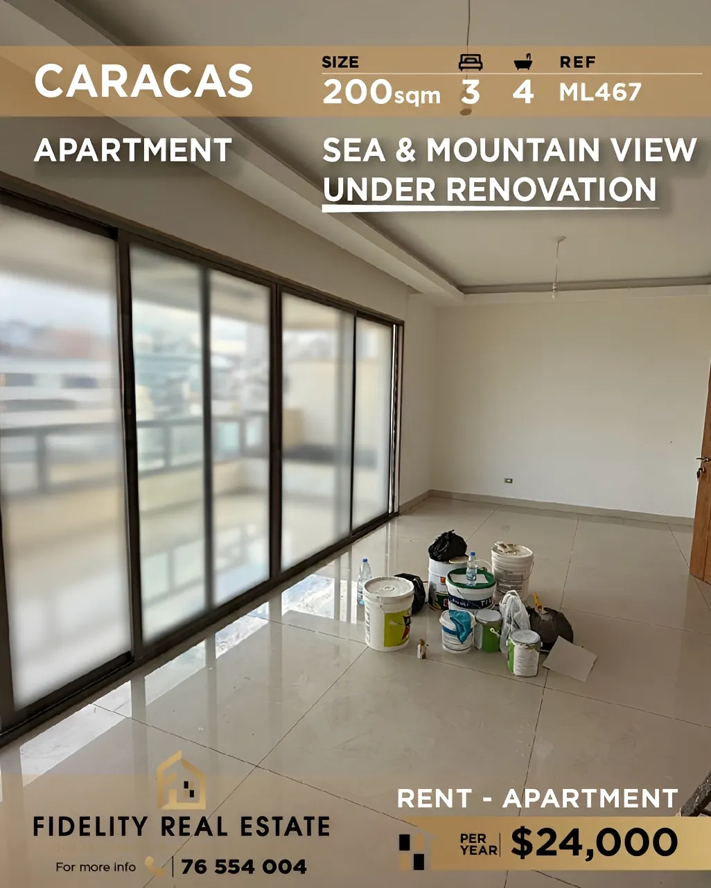 Apartment for rent in Caracas, Beirut, Lebanon - 3 bed, 4 bath