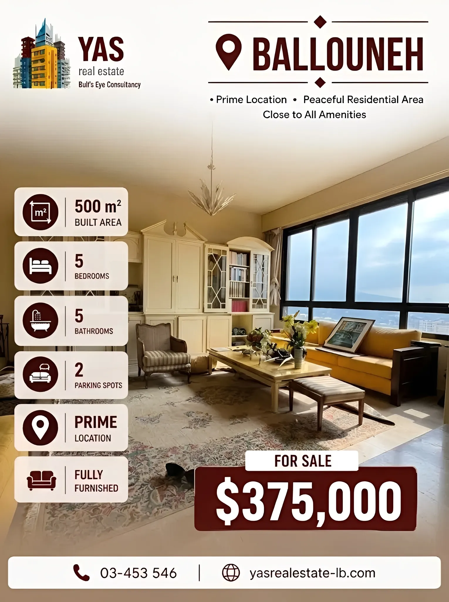 Apartment for Sale in Ballouneh