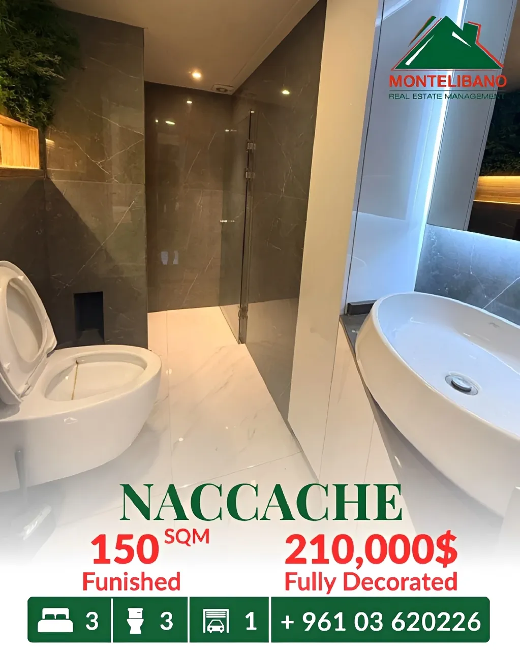 Apartment for sale in Naccache
