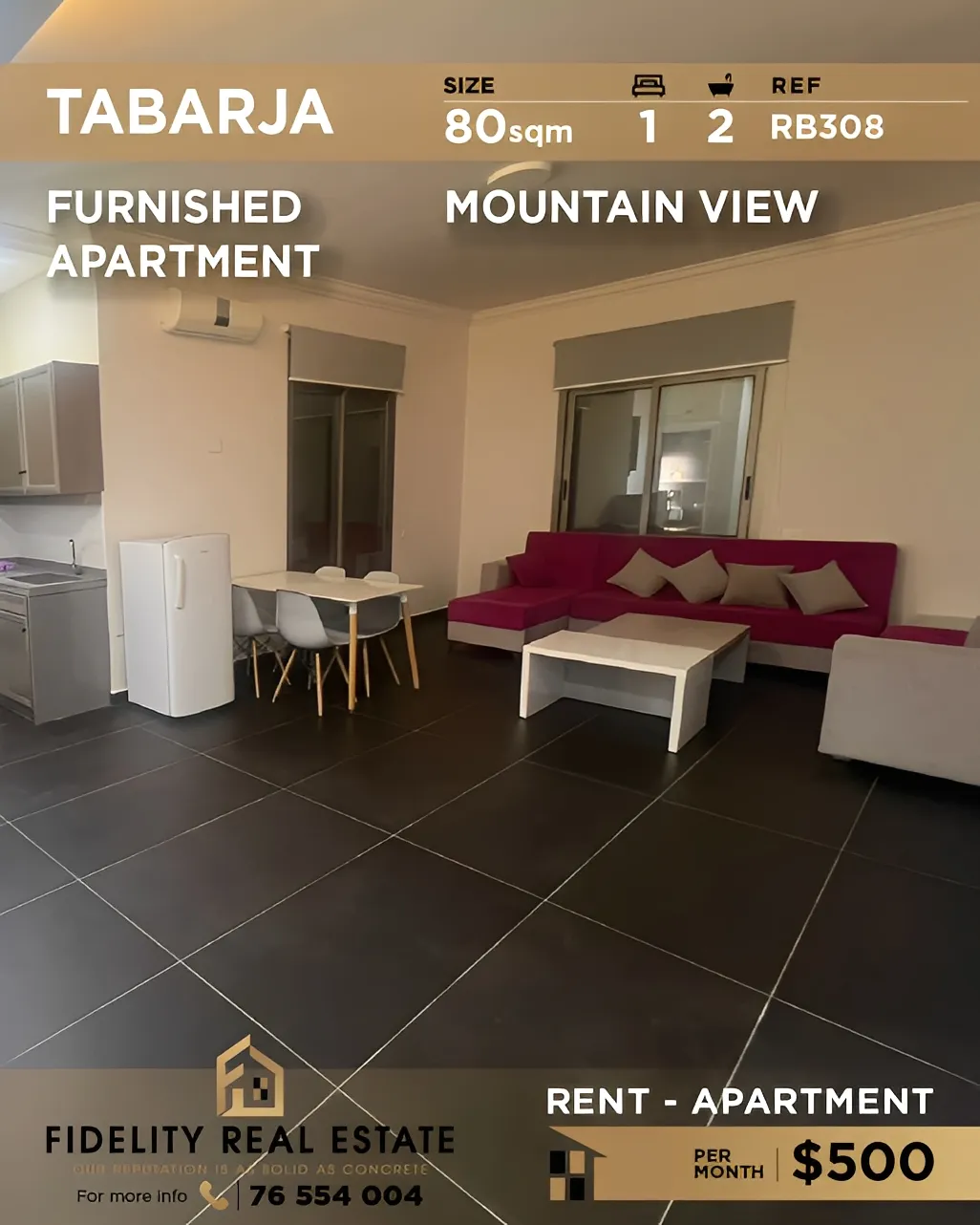 Apartment for Rent in Tabarja, Lebanon - 1 bed, 2 bath