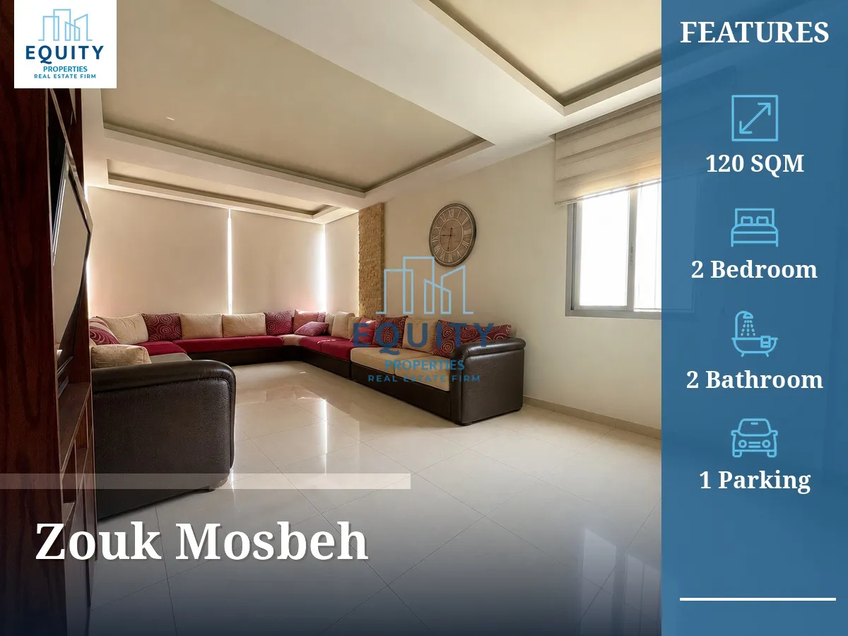 Apartment for rent in Zouk Mosbeh - 2 bed, 2 bath