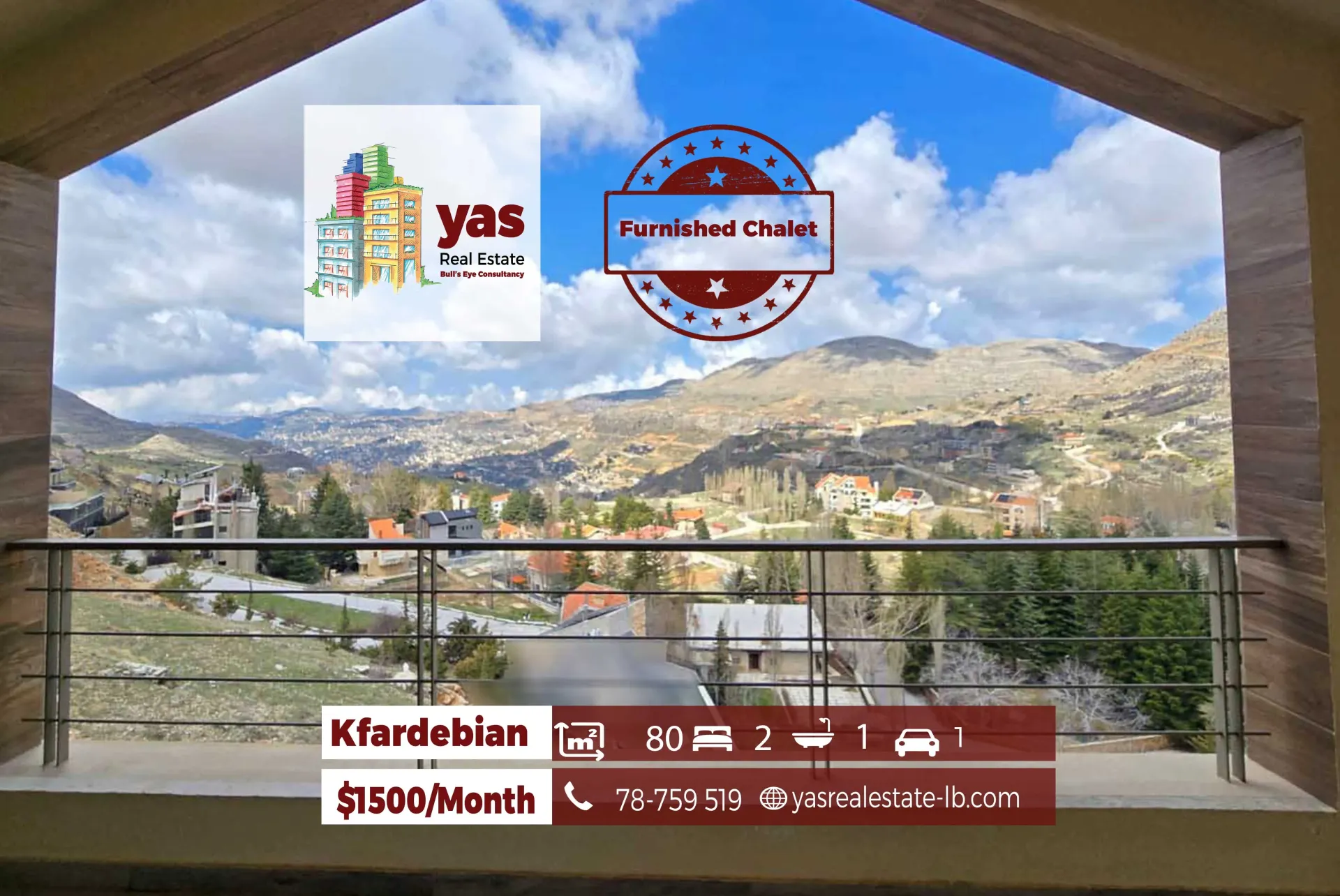 Chalet for rent in Mazraat Kfardebian