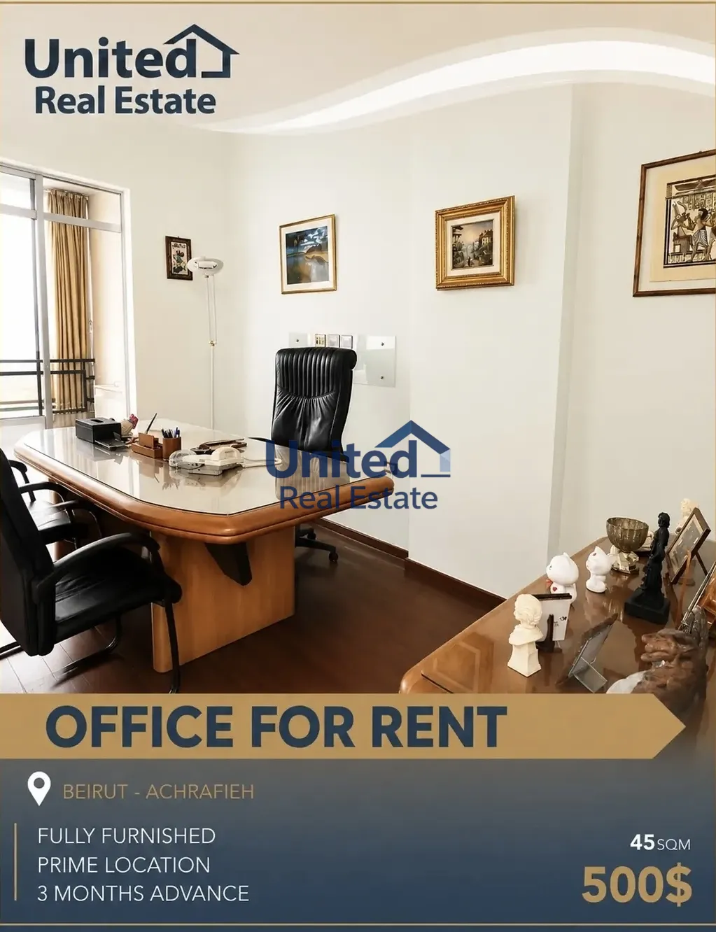 Office for rent in Achrafieh, beirut, lebanon