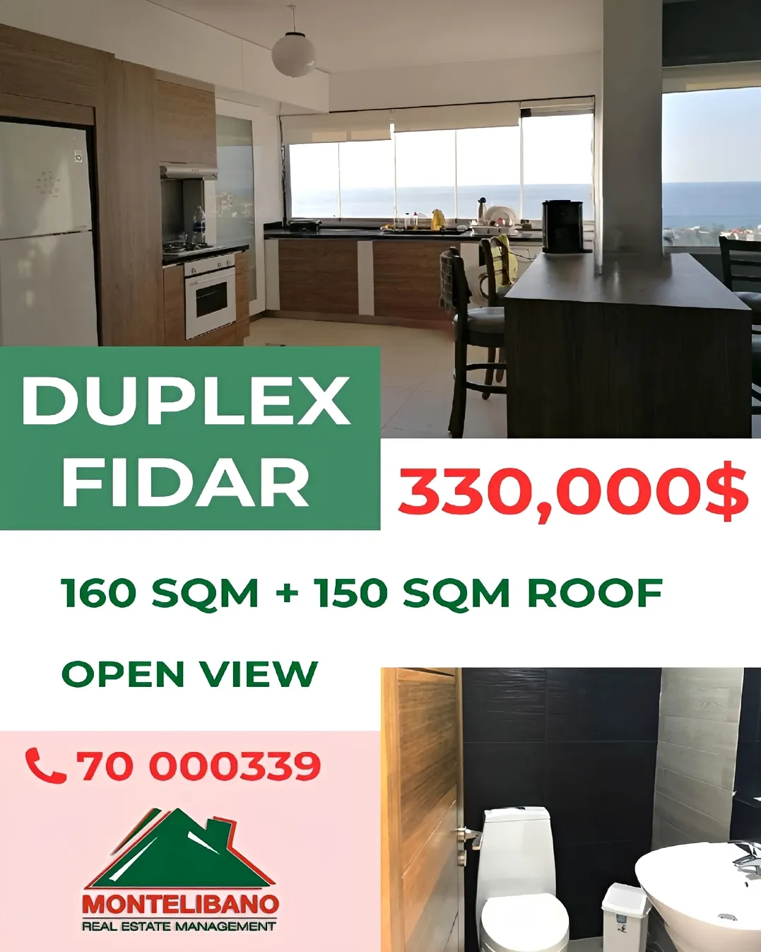 Duplex for sale in Fidar, Lebanon - 3 bed, 4 bath
