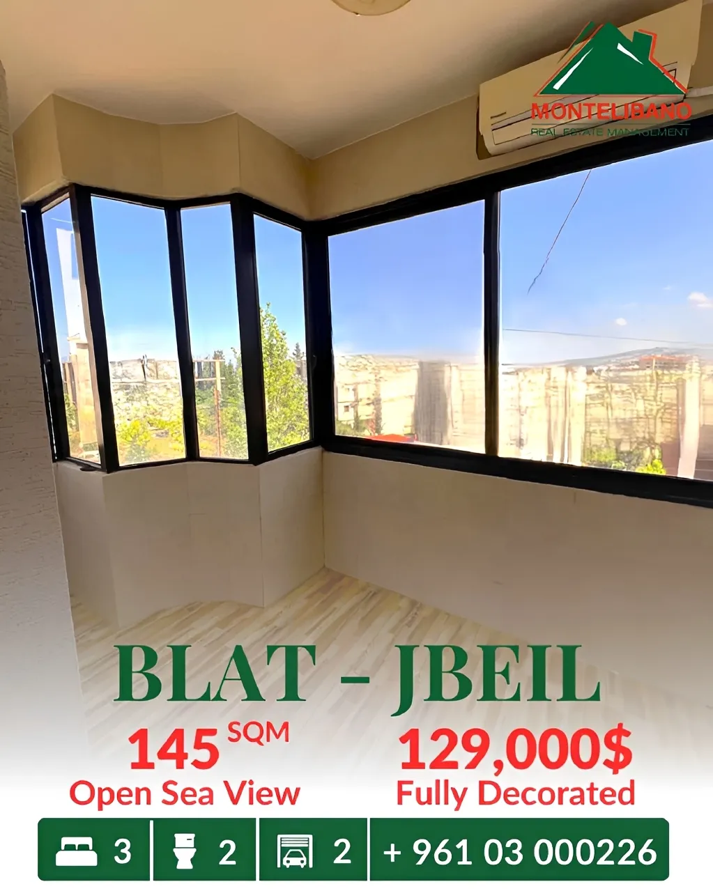 Apartment for sale in Blat, Lebanon