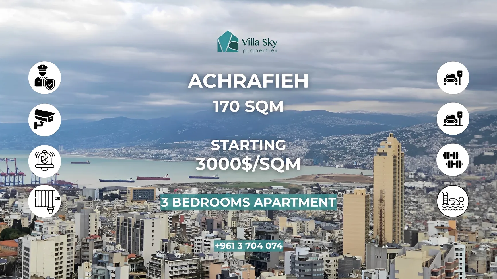 Apartment for Sale in Achrafieh, Beirut, Lebanon