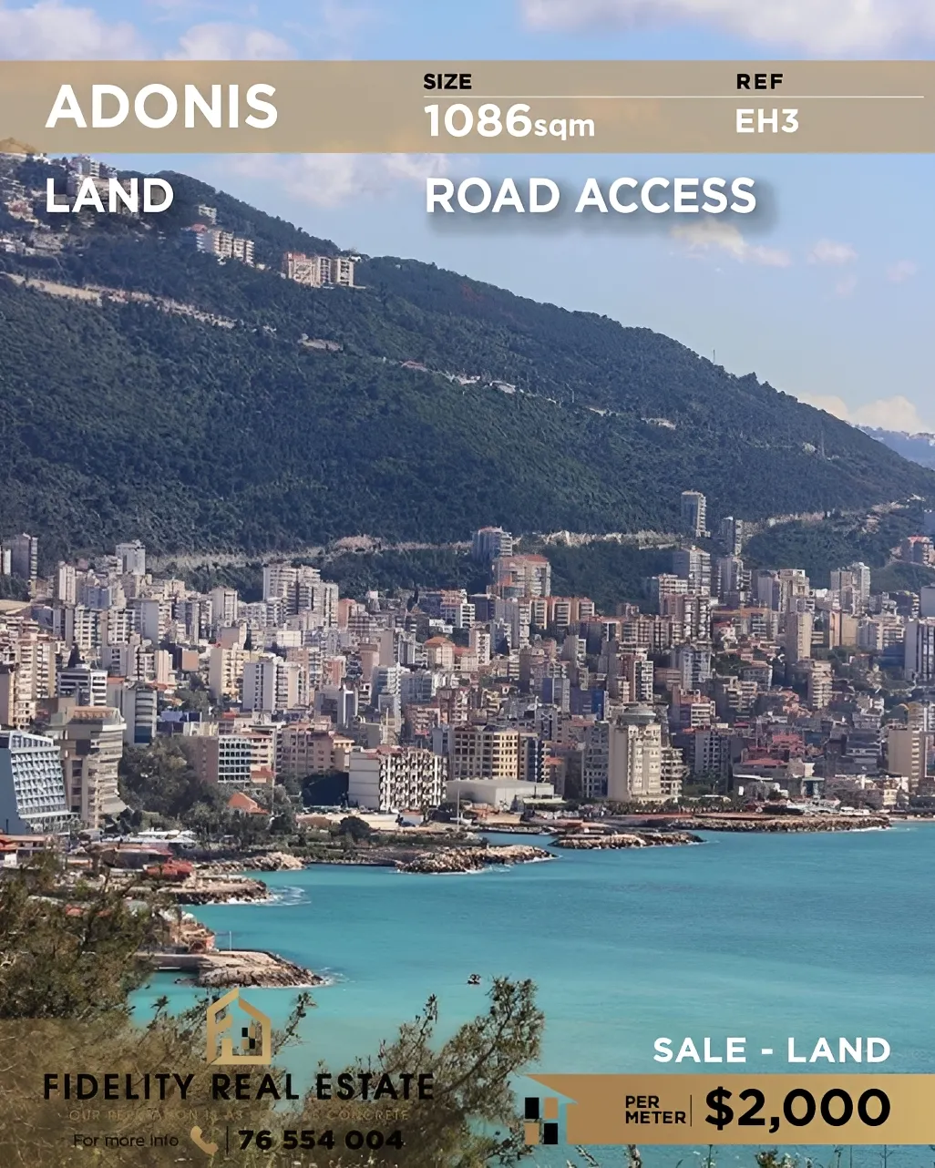 Residential Land for sale in Adonis, Lebanon