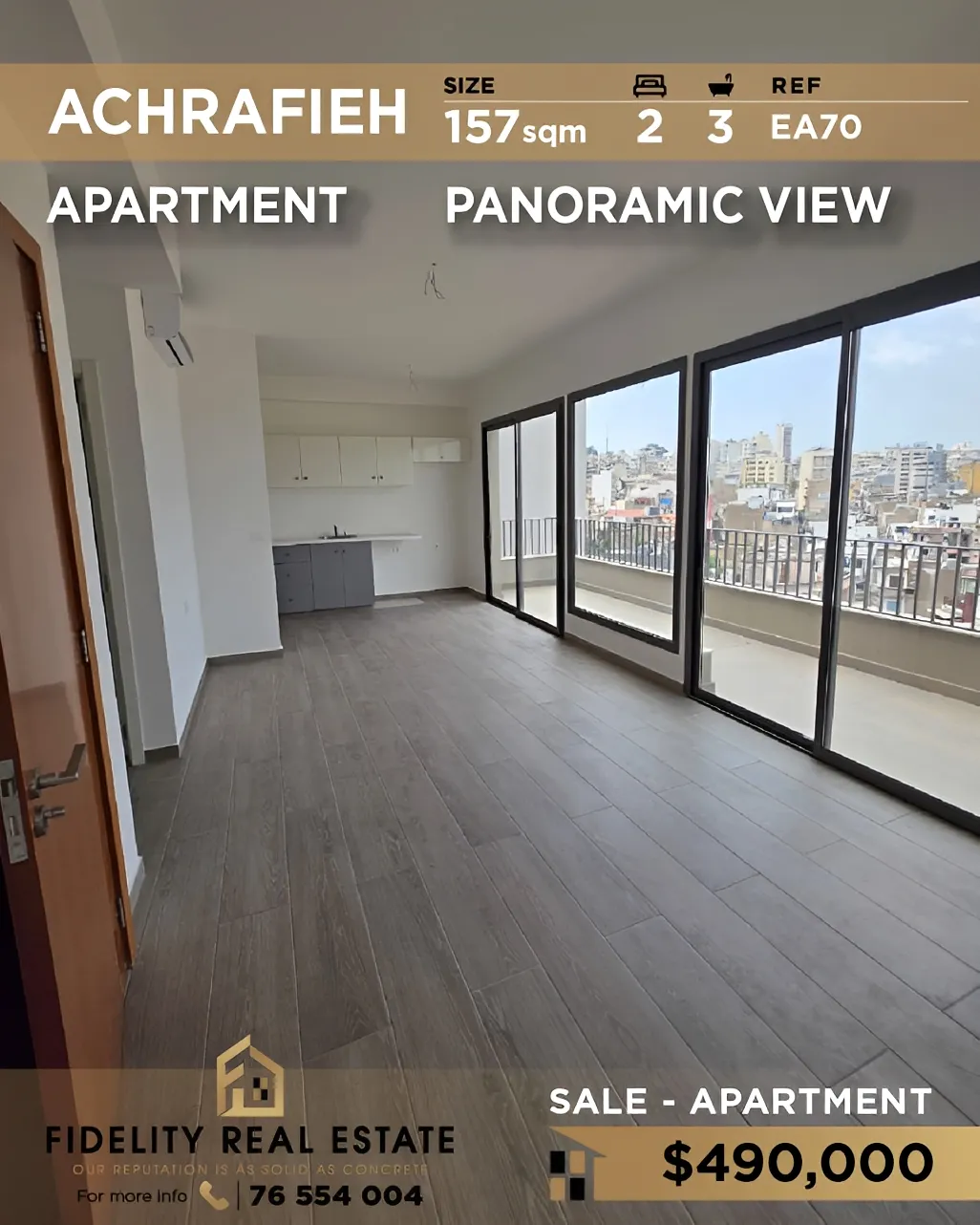 Apartment for sale in Achrafieh, Beirut, Lebanon - 2 bed, 3 bath
