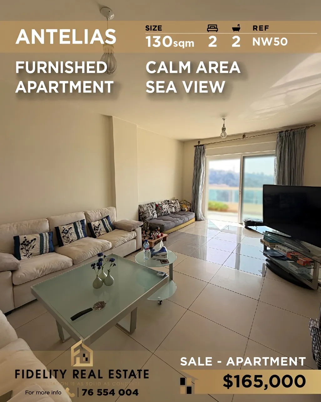 Apartment for sale in Antelias, Lebanon - 2 bed, 2 bath