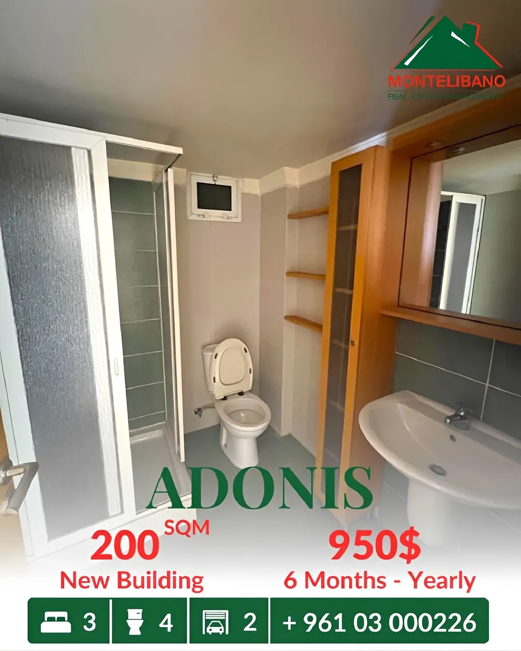 Apartment for rent in Adonis, Lebanon