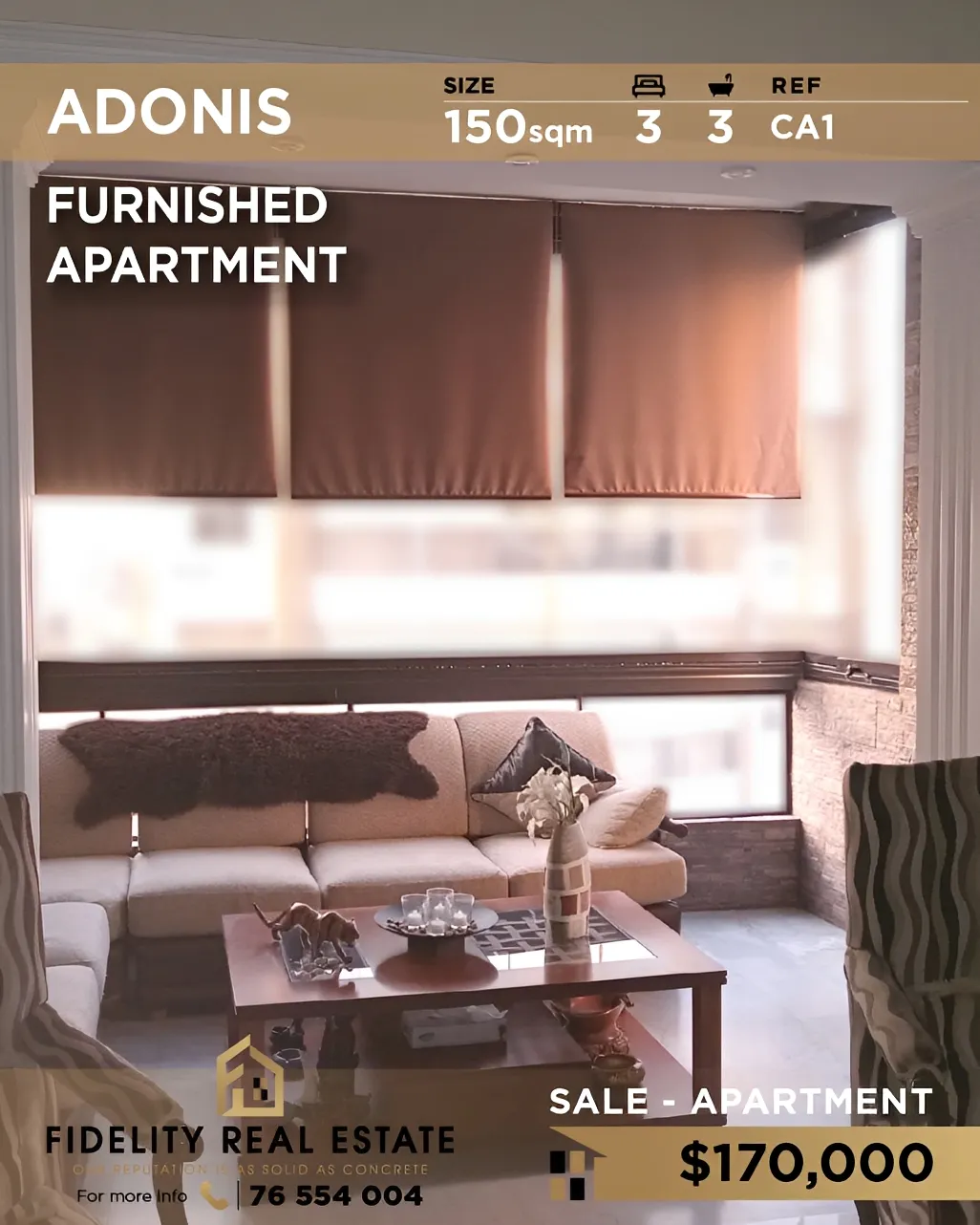 Apartment for sale in Adonis, Lebanon - 3 bed, 3 bath