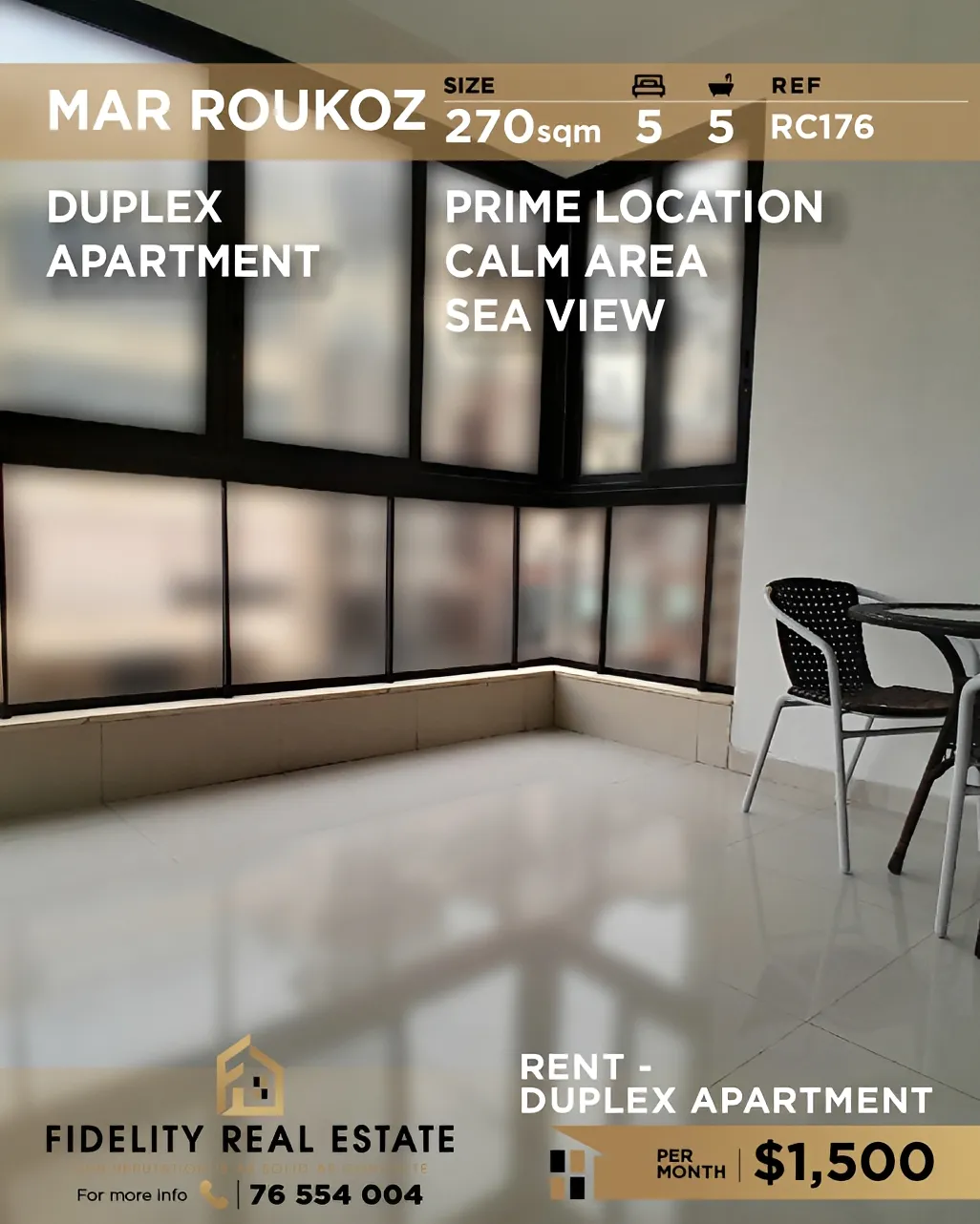 Duplex for rent in Mar Roukouz, Lebanon - 5 bed, 5 bath