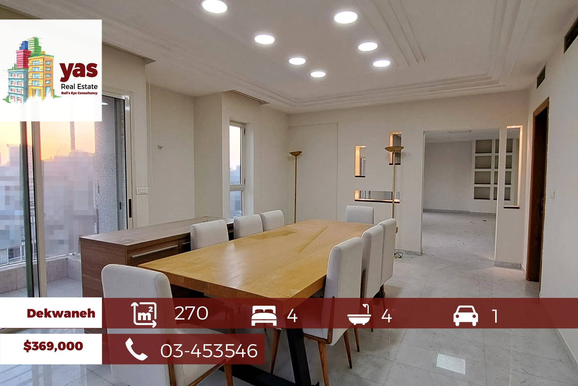 Apartment for Sale in Dekwaneh - 4 bed, 4 bath