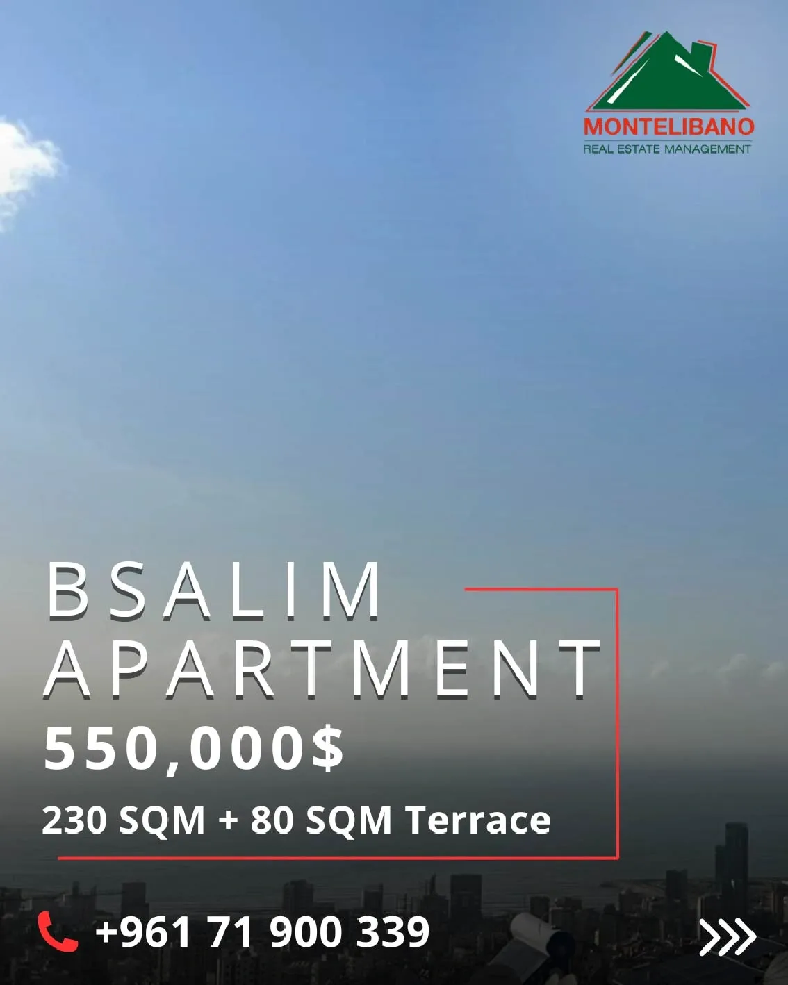 Apartment for sale in Bsalim, Lebanon - 3 bed, 4 bath