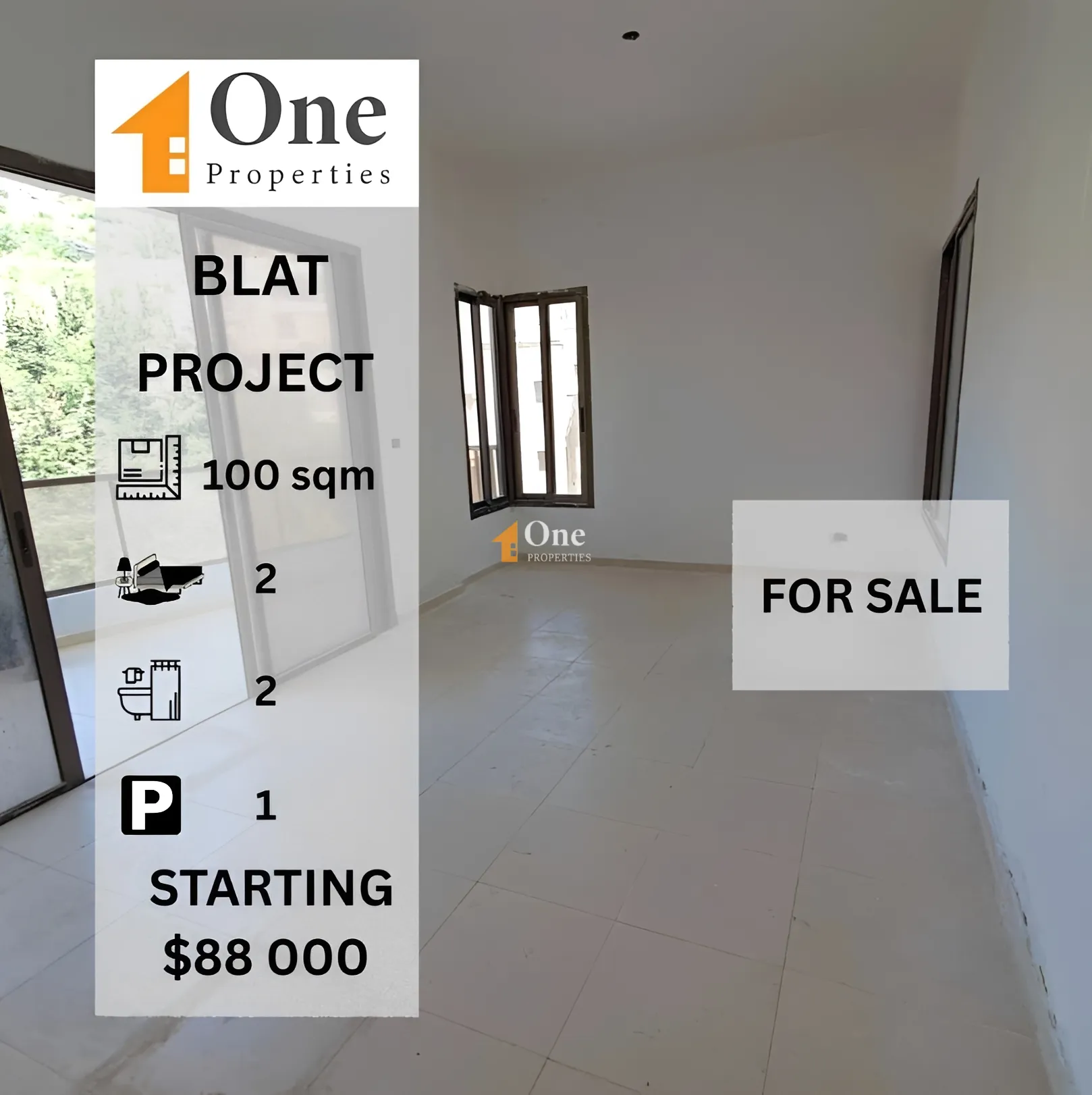 Apartment for sale in Blat, Lebanon - 2 bed, 2 bath