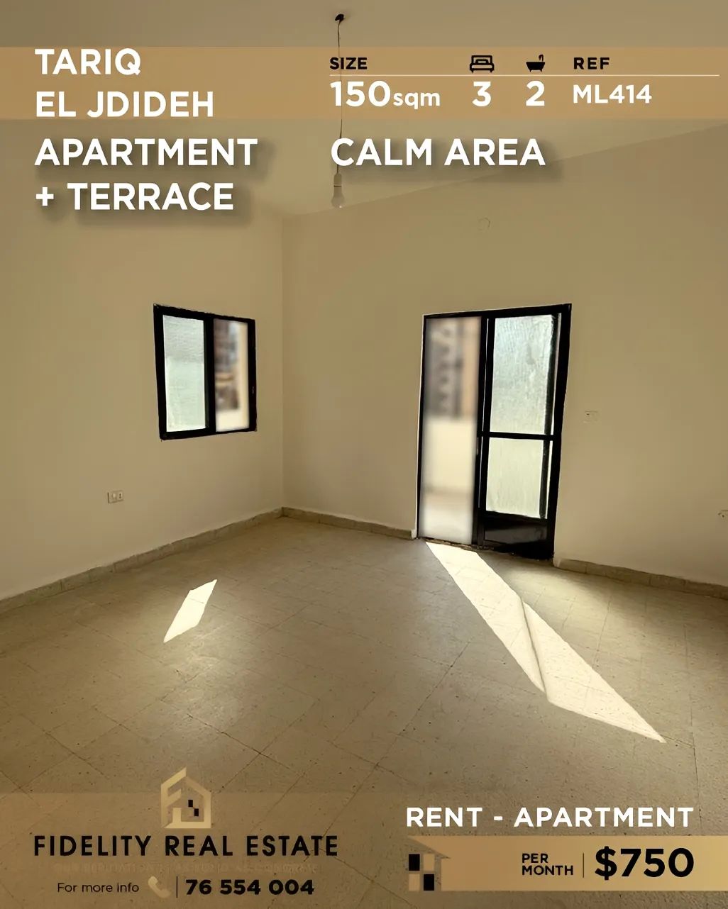 Apartment for rent in Tariq El Jdideh, Beirut, Lebanon