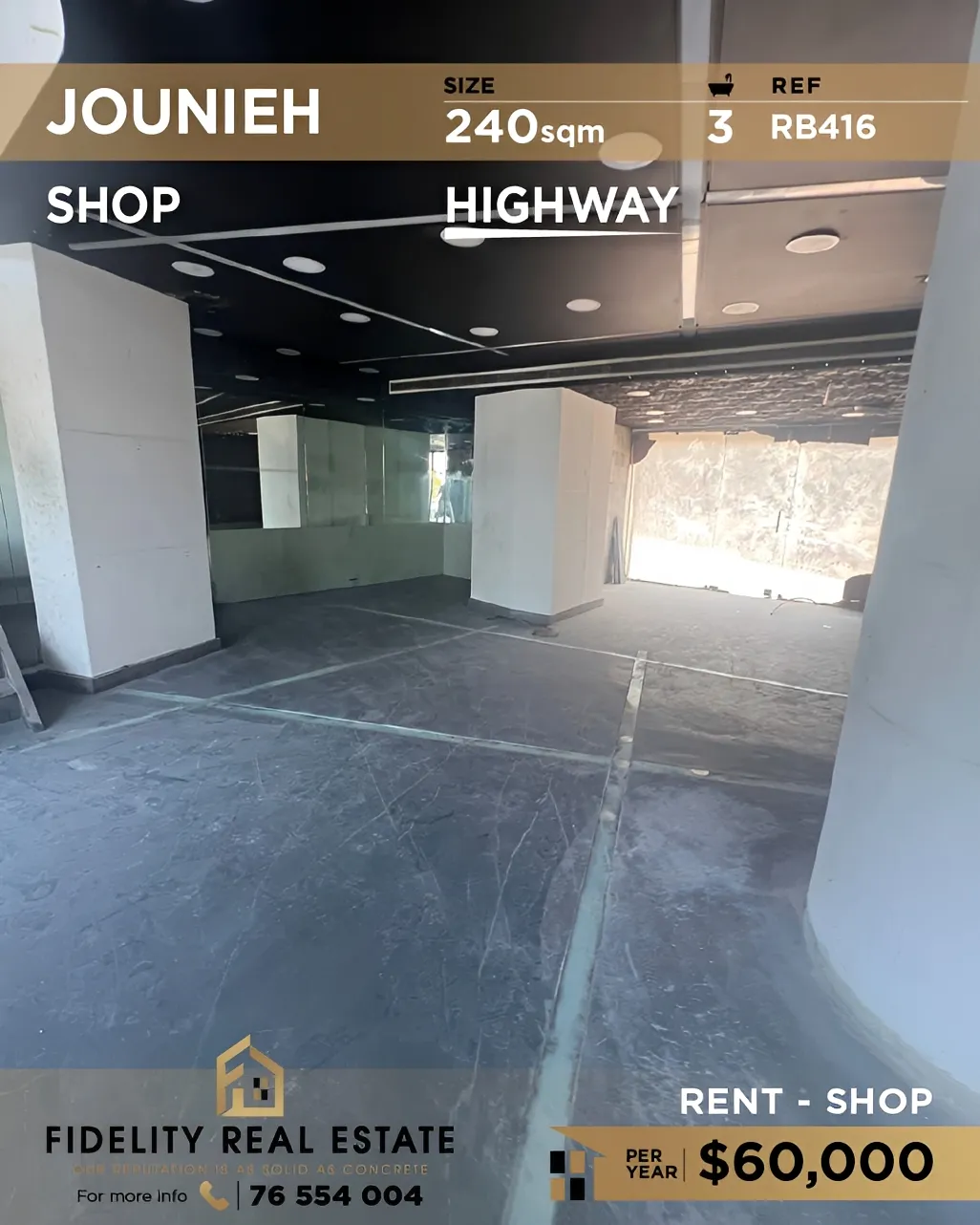 Shop for rent in Jounieh, Lebanon