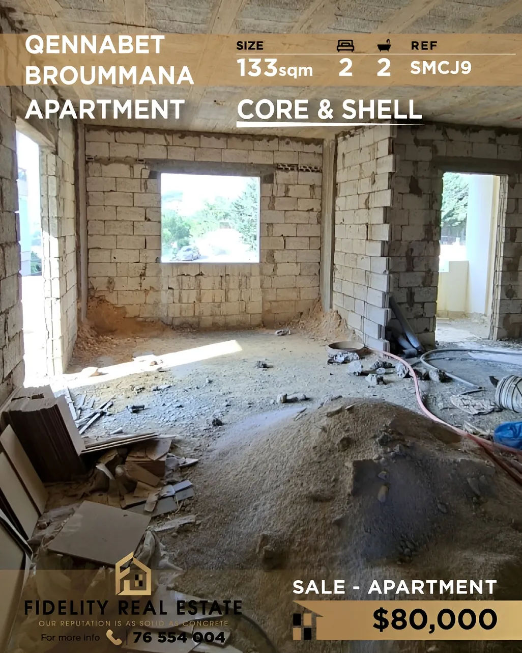 Apartment for sale in Qennabet Broummana, Lebanon - 2 bed, 2 bath
