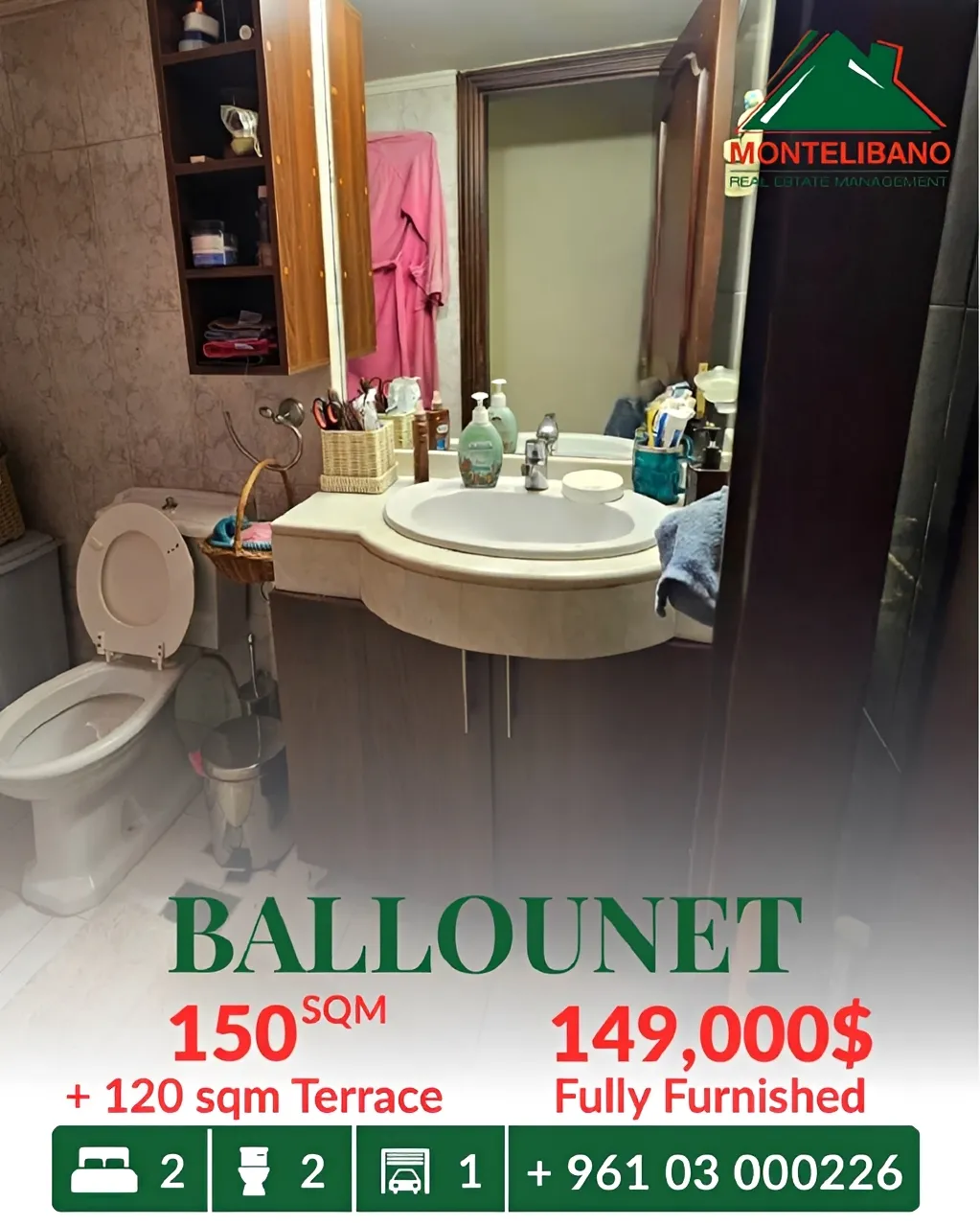Apartment for sale in Ballouneh