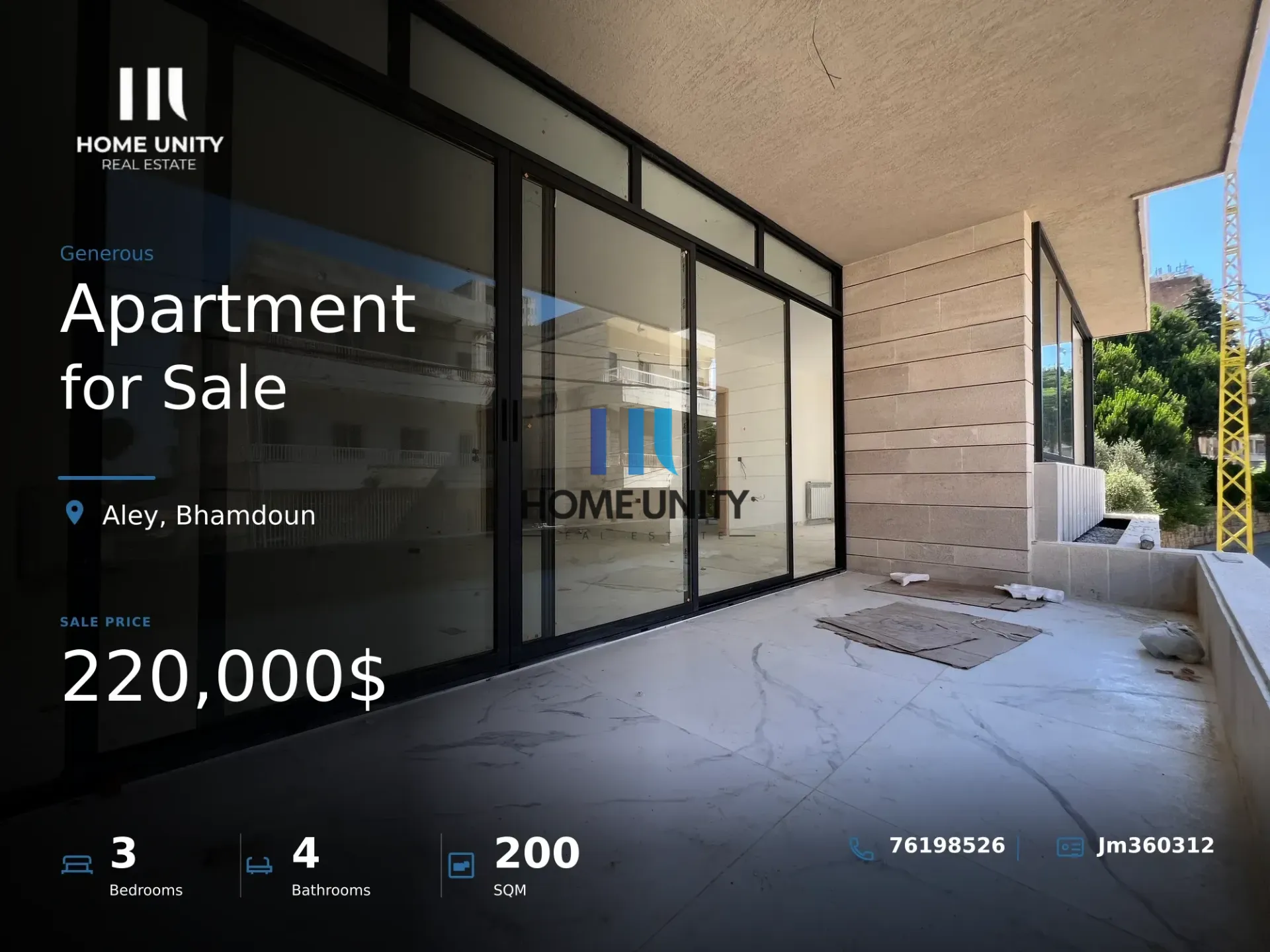 Apartment for Sale in Bhamdoun
