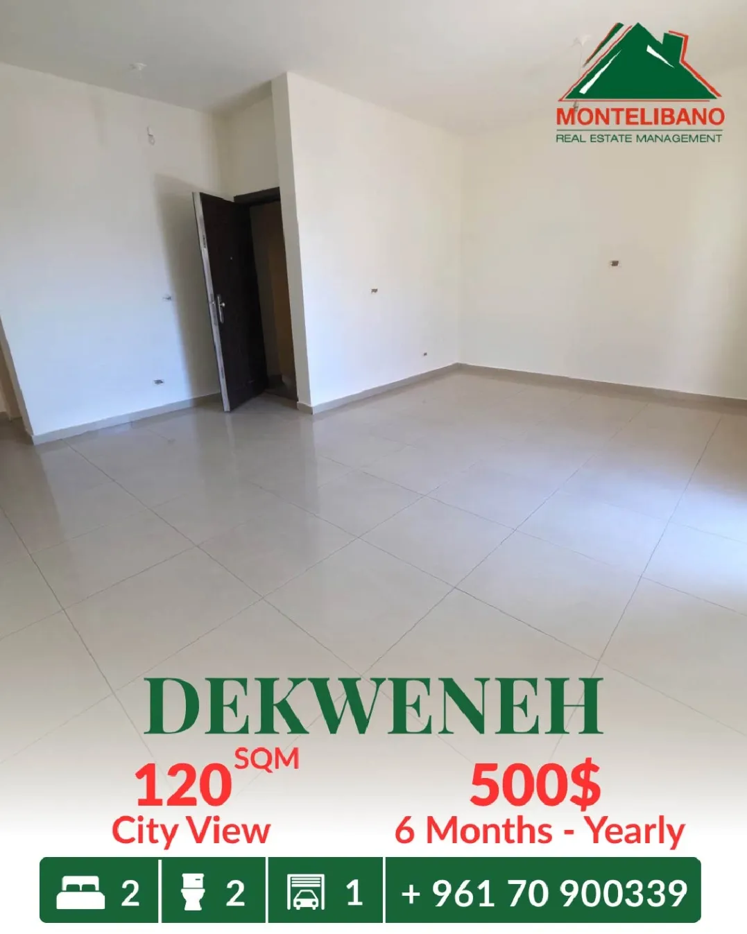 Apartment for rent in Dekwaneh, Lebanon
