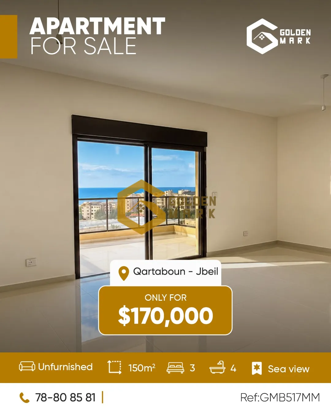 Apartment for Sale in Qartaboun