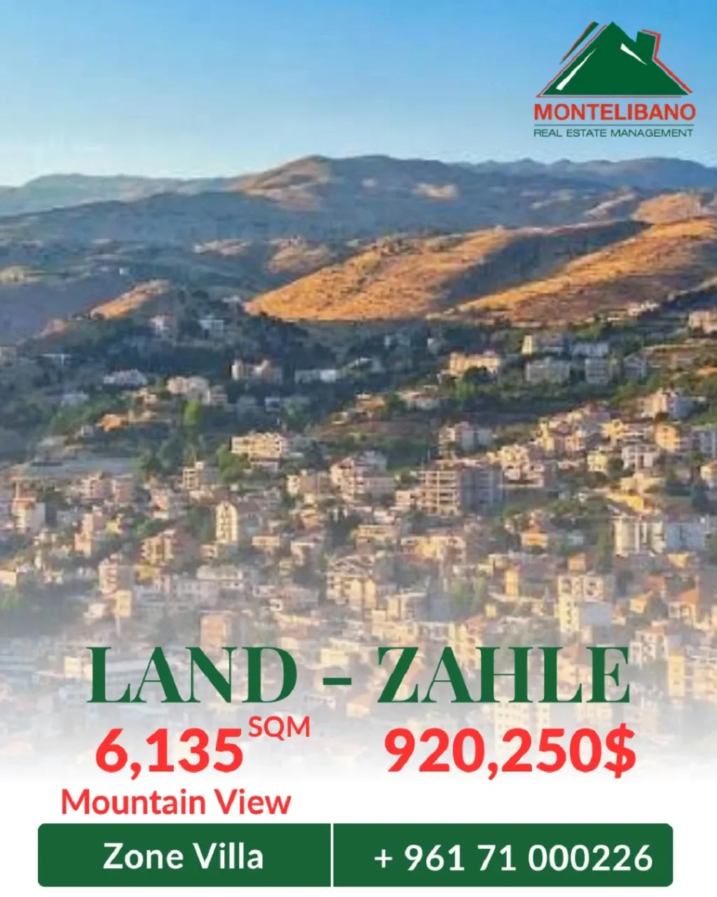 Residential Land for sale in Zahlé, Lebanon