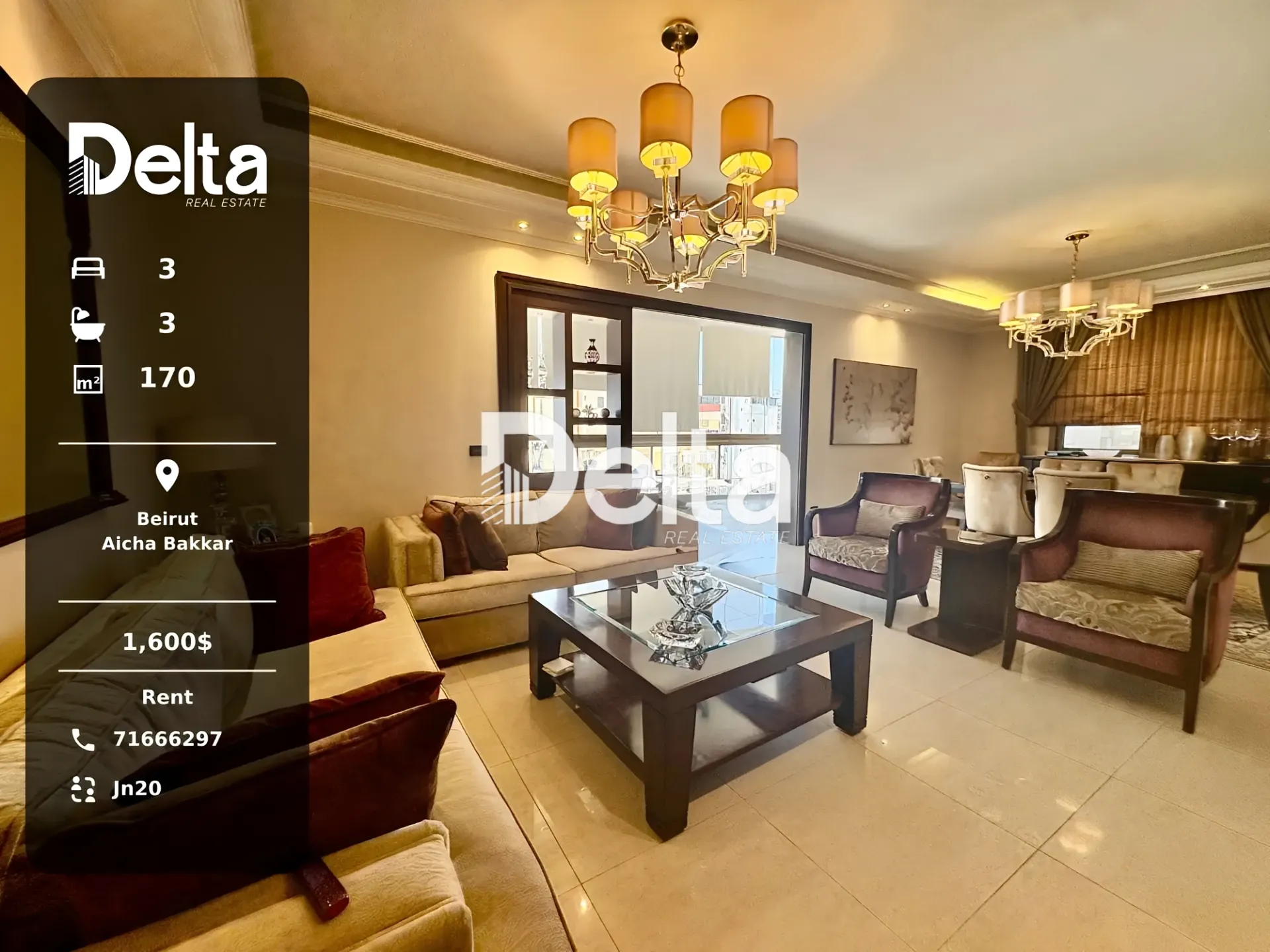 Apartment for rent in Aicha bakkar, beirut, lebanon - 3 bed, 3.0 bath