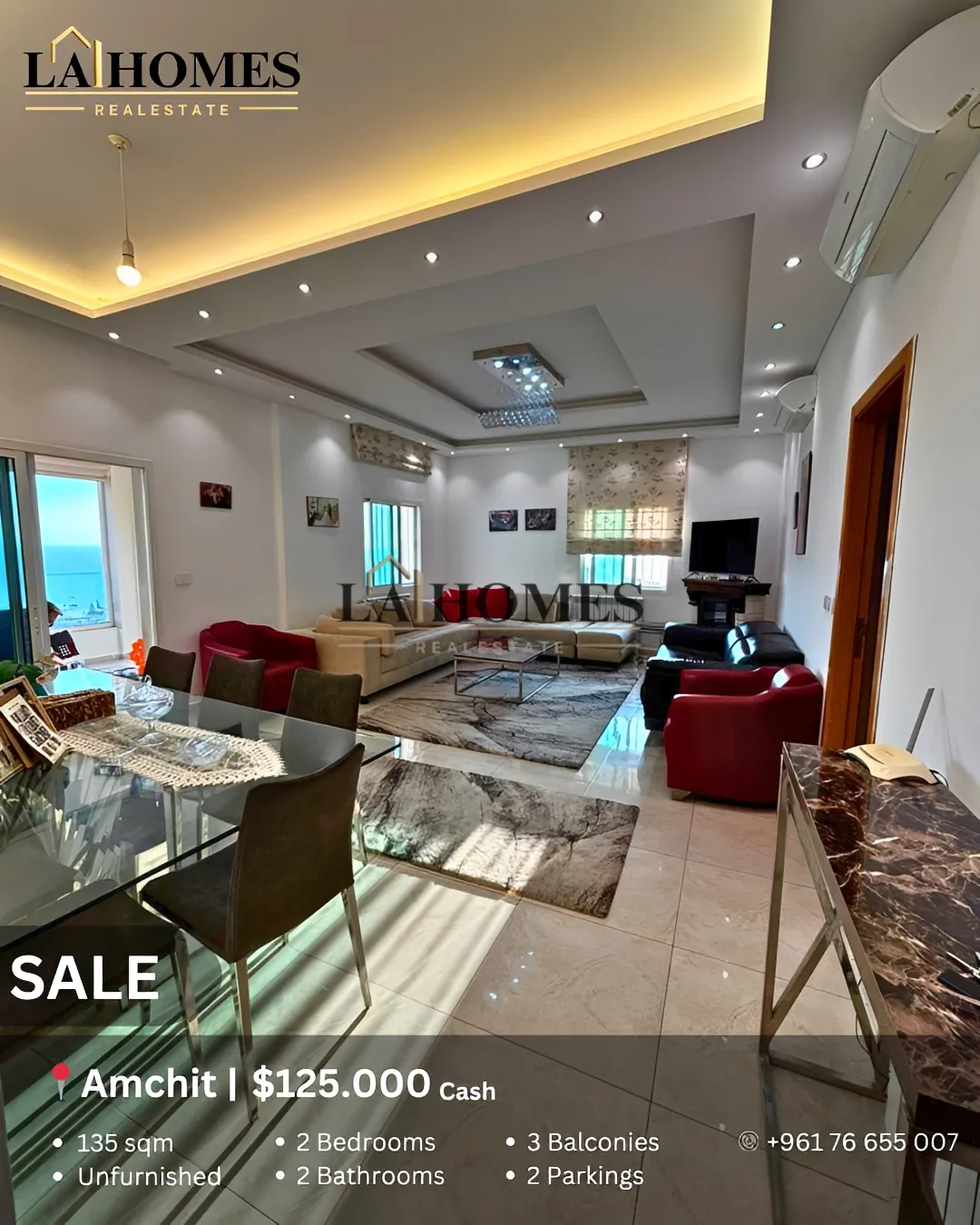Apartment for sale in Amchit, lebanon - 2 bed, 2.0 bath