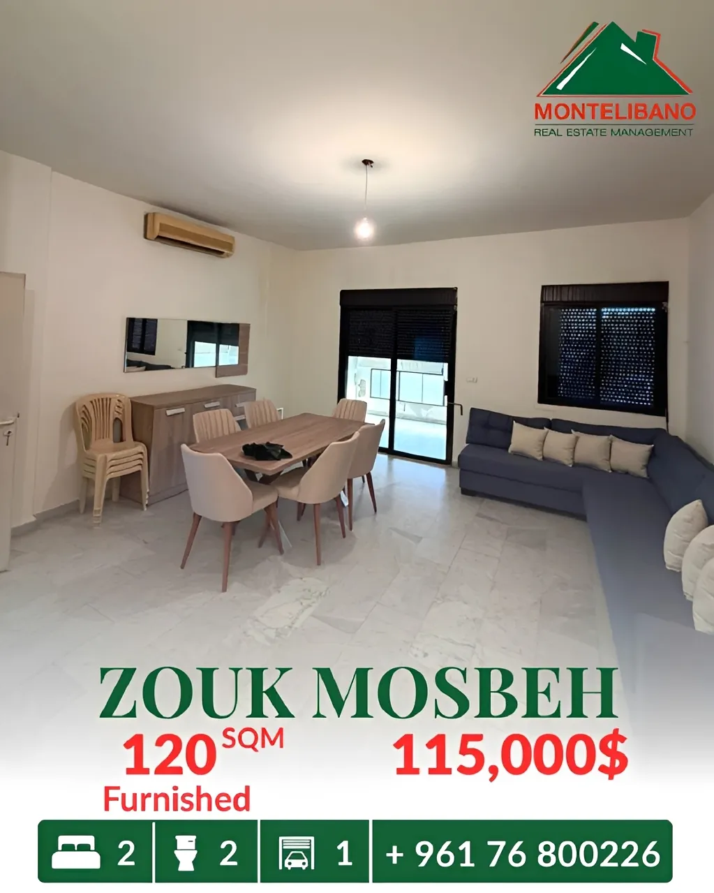 Apartment for sale in Zouk Mosbeh