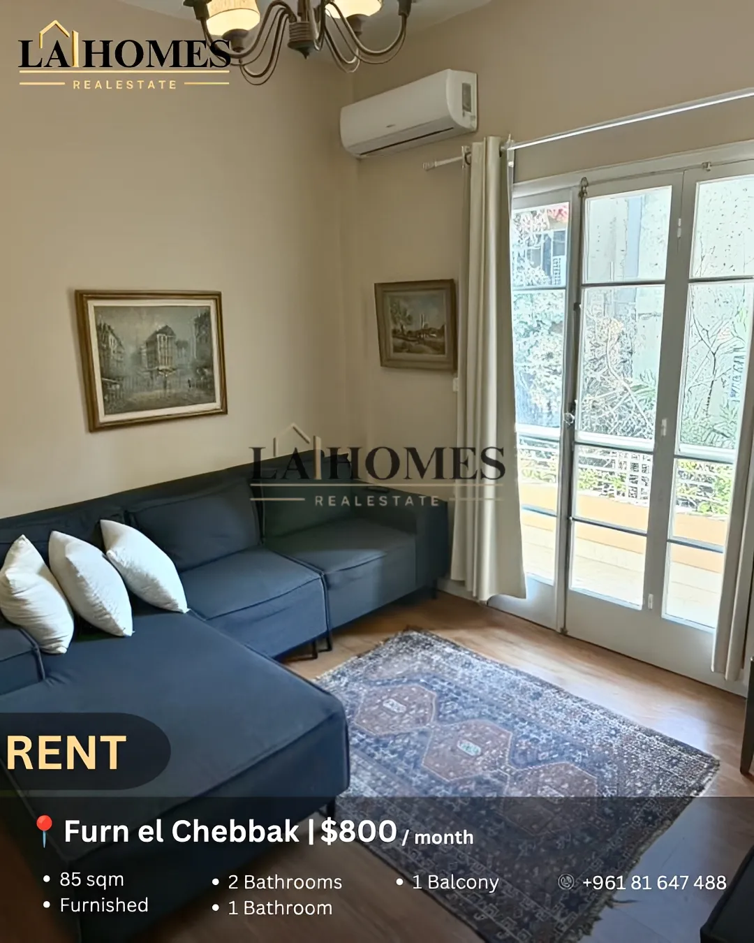 Apartment for rent in Forn el chebbak, lebanon - 2 bed, 1.0 bath