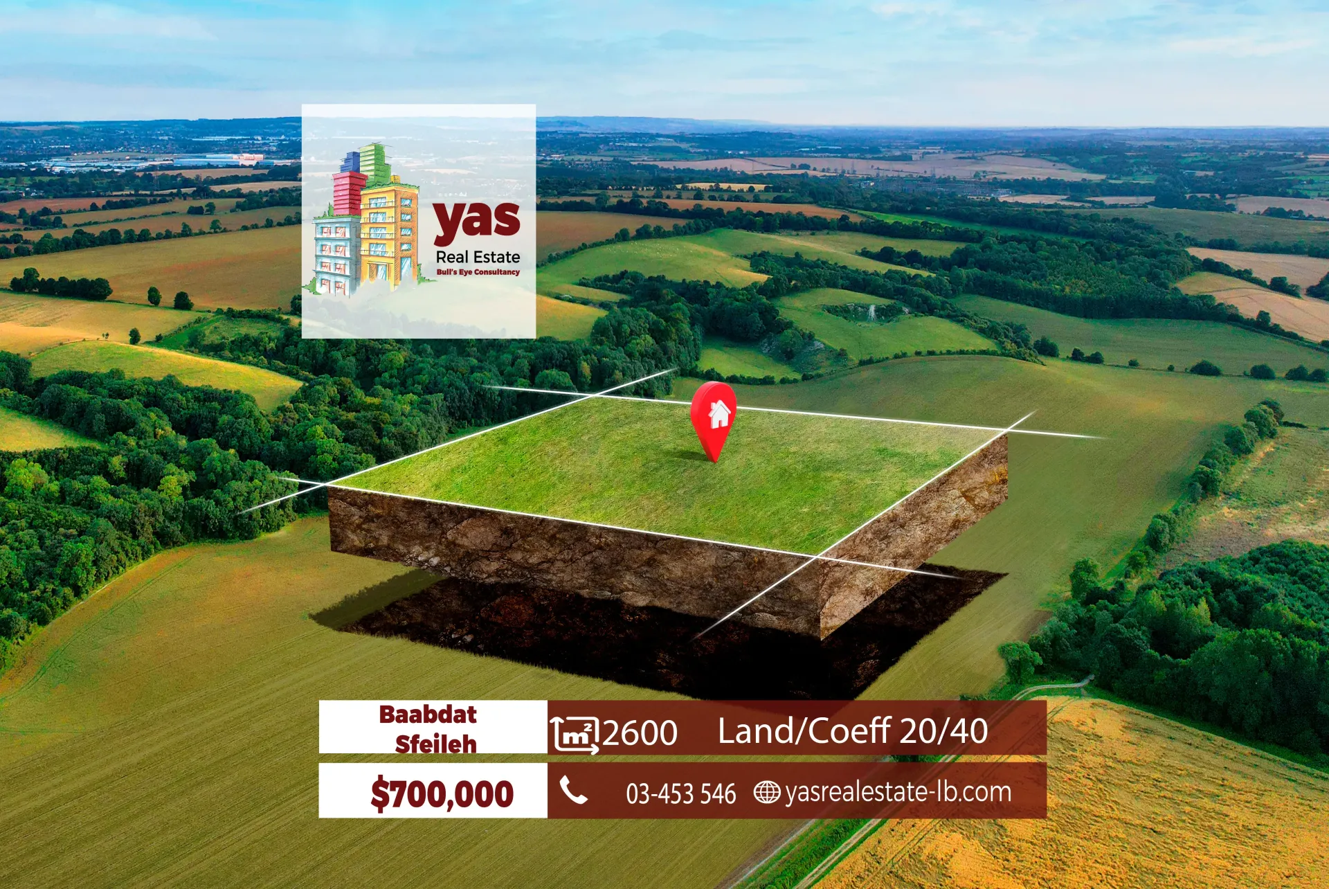 Land for Sale in Baabdat
