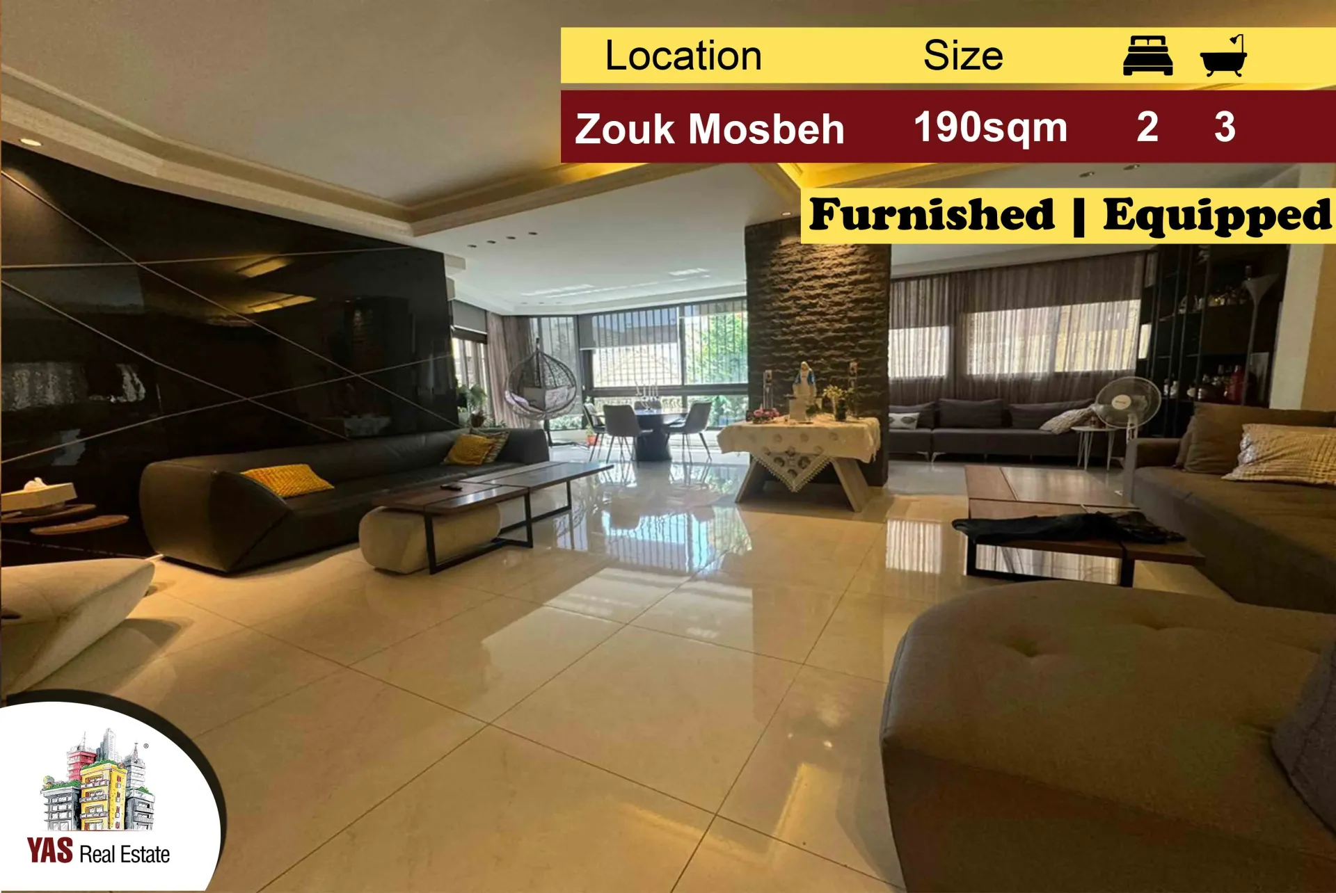 Apartment for Sale in Zouk Mosbeh - 2 bed, 3 bath