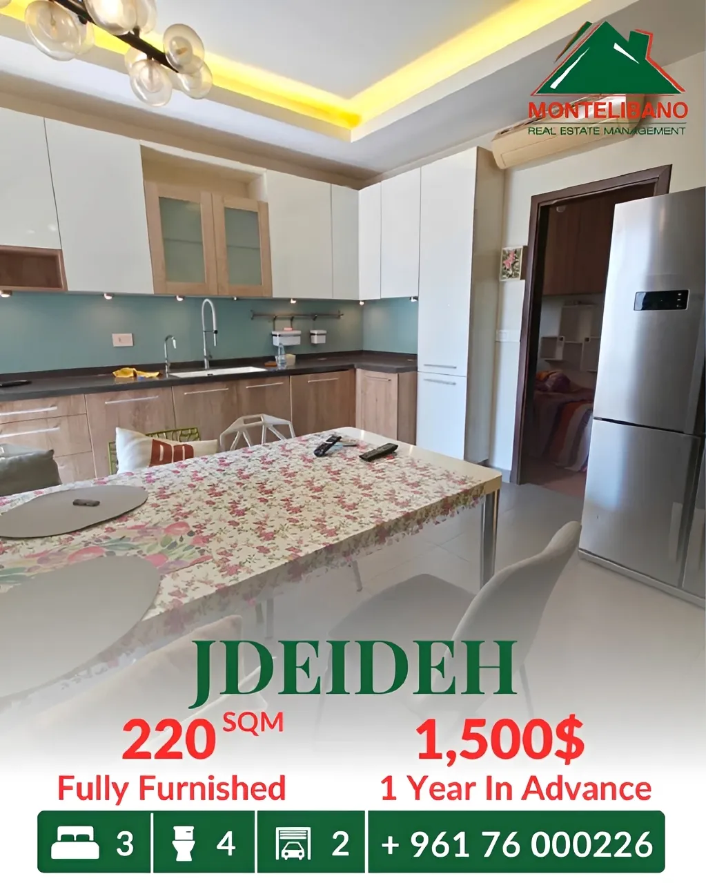 Apartment for rent in Jdeideh, Lebanon