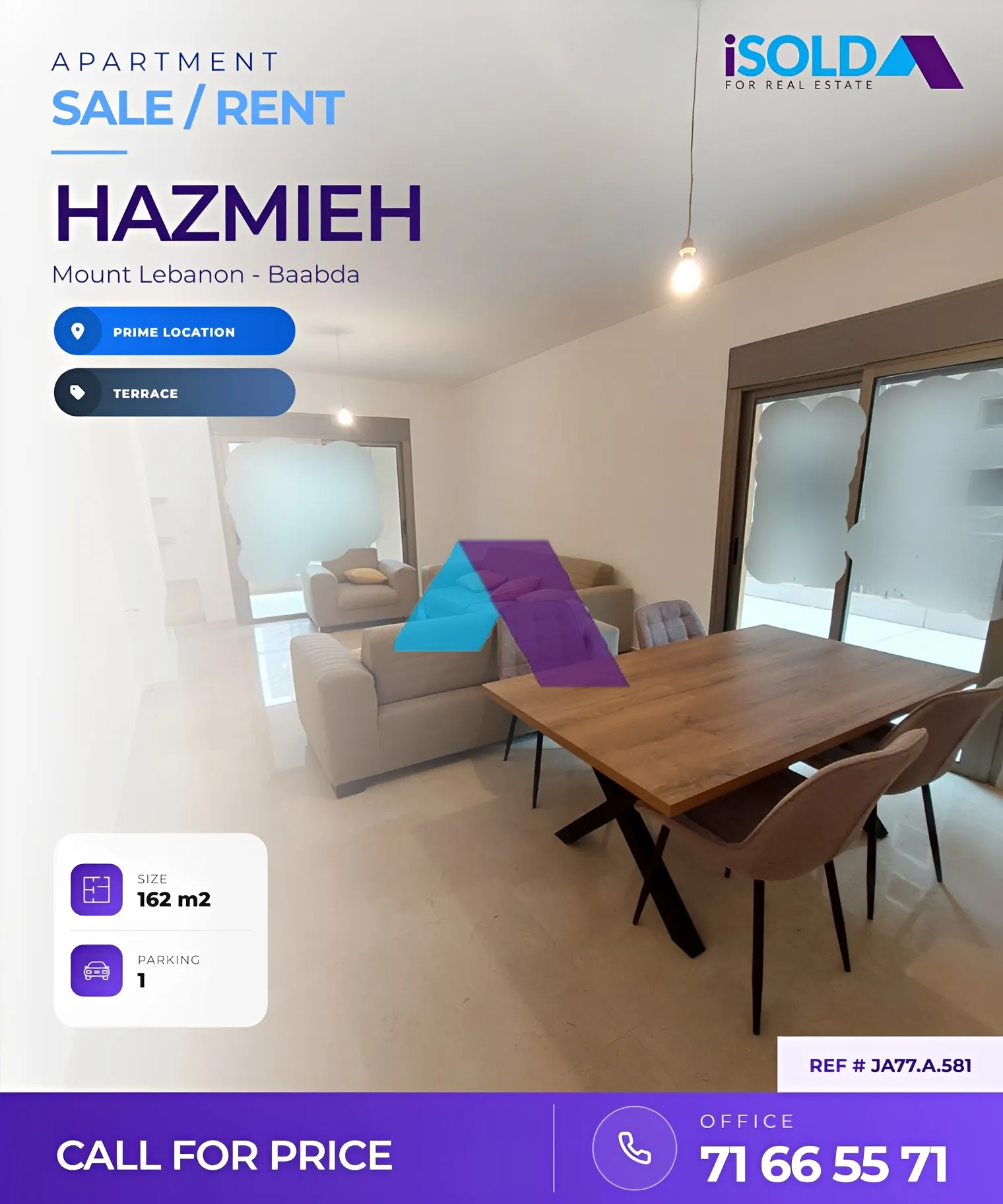 Apartment for sale in Hazmieh