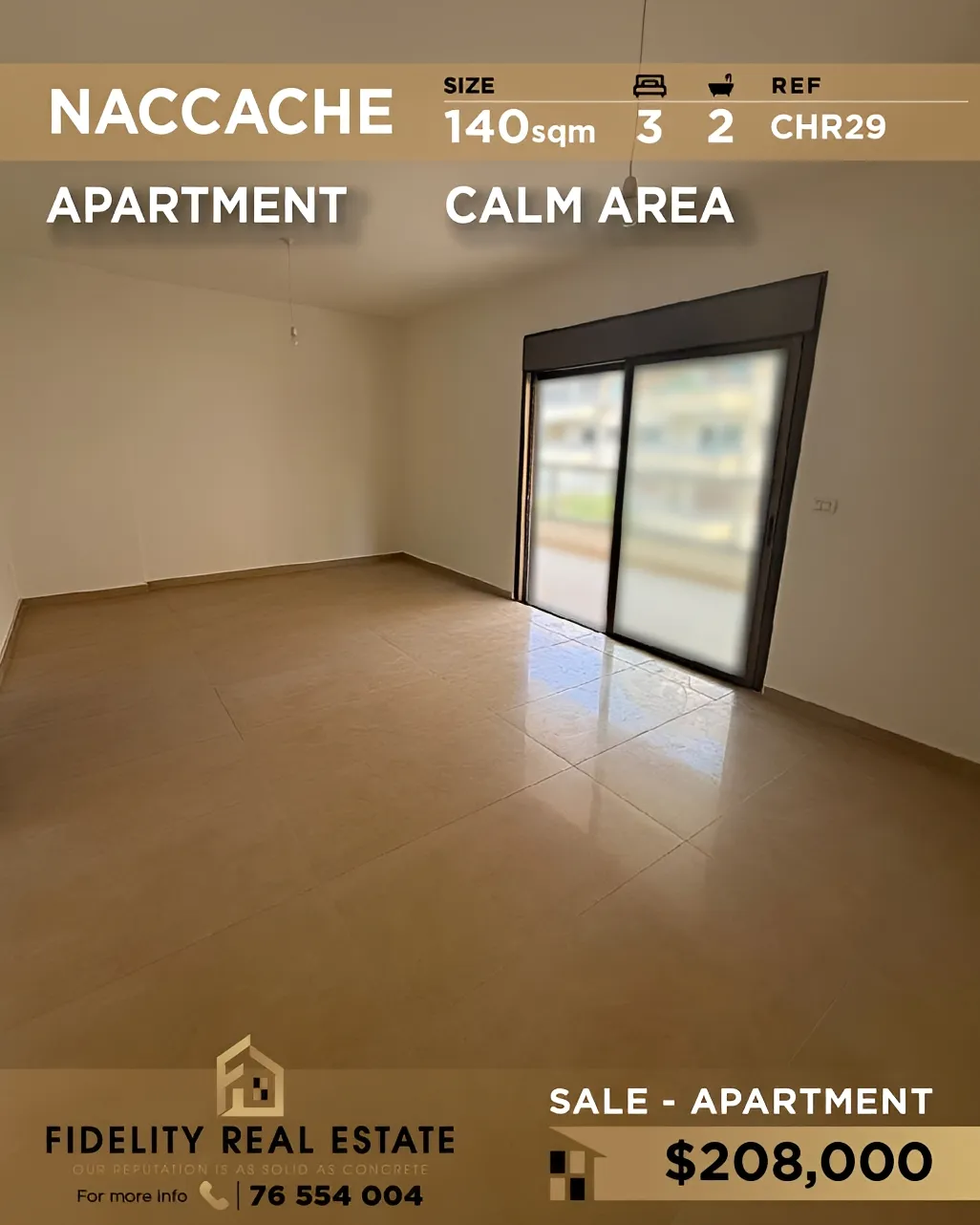 Apartment for sale in Naqqache, Lebanon