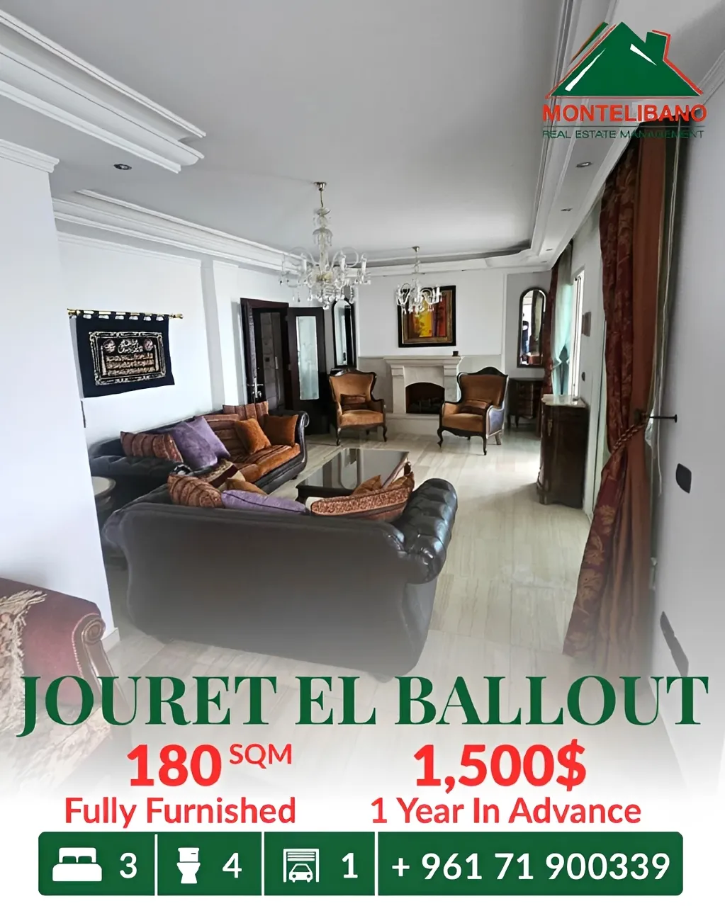Apartment for rent in Mar Chaaya