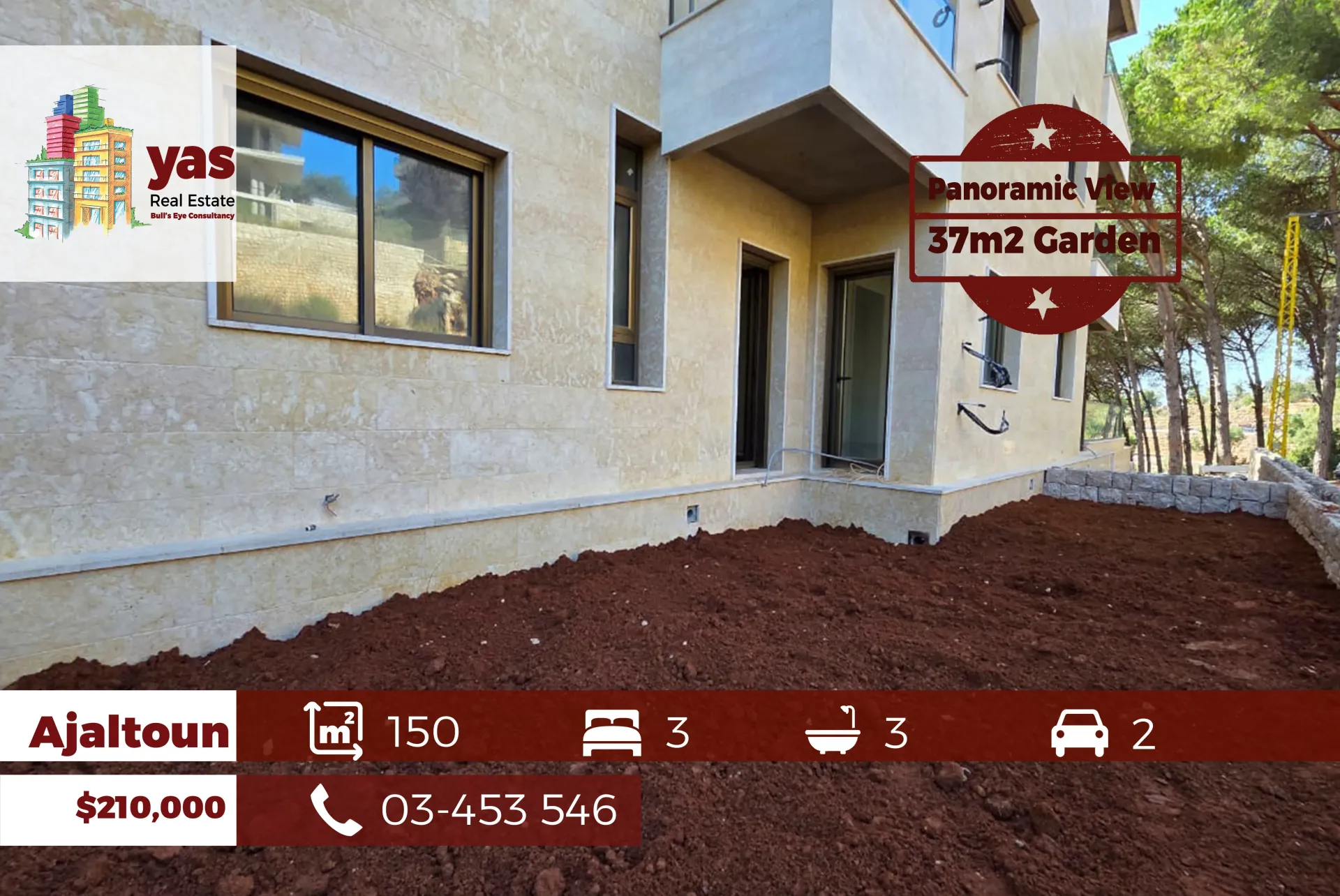 Apartment for Sale in Ajaltoun - 3 bed, 3 bath