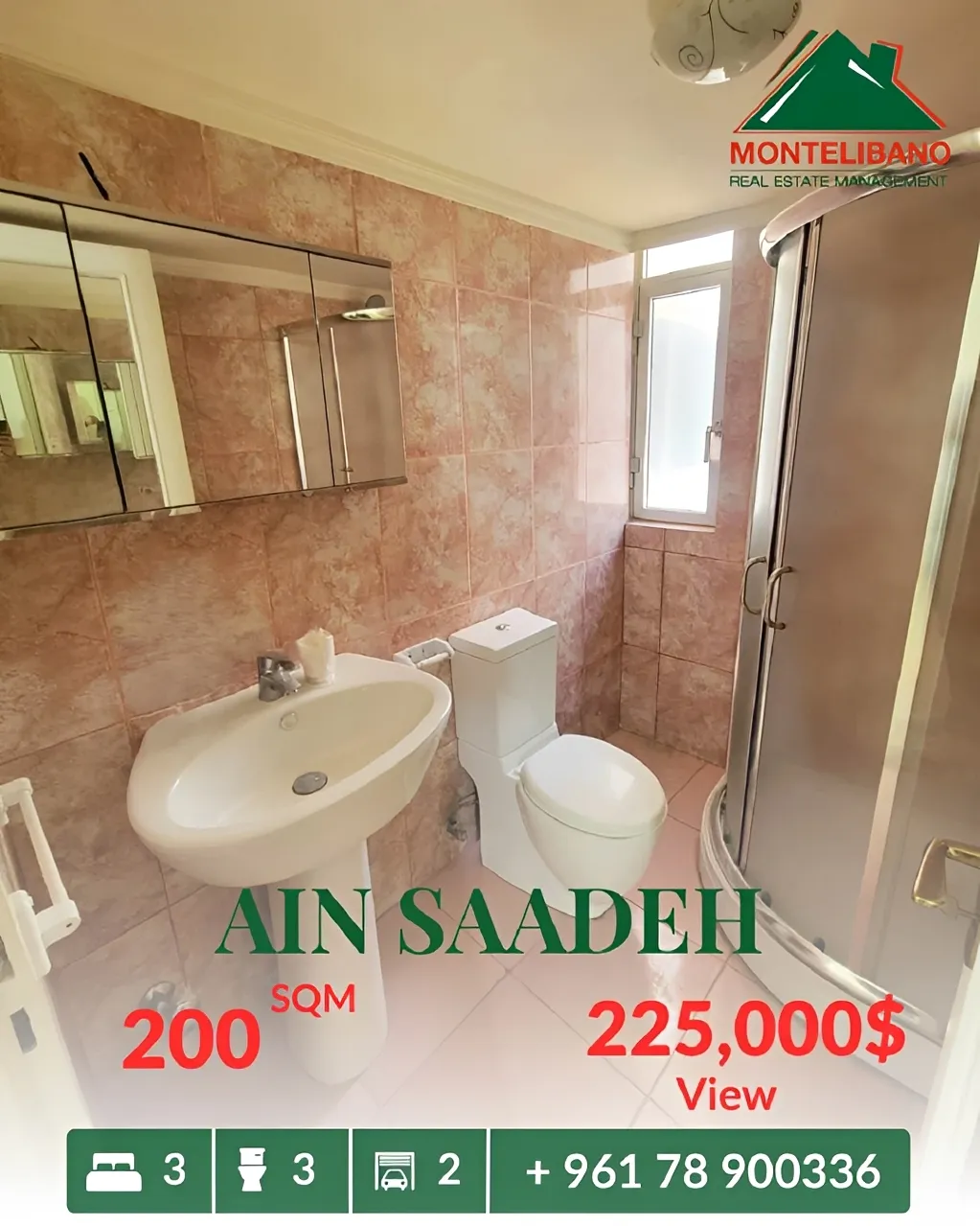Apartment for sale in Ain Saadeh, Lebanon