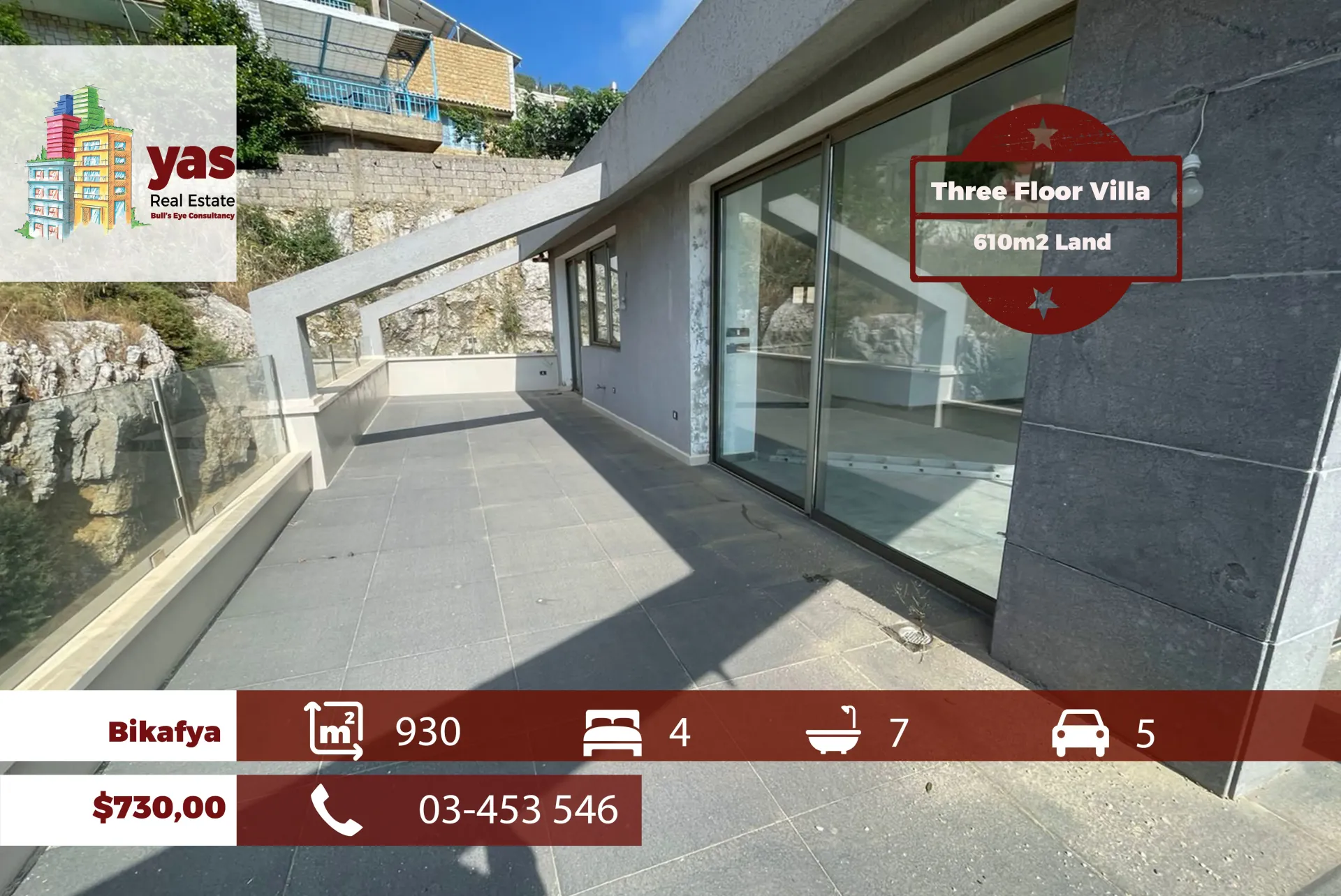 Villa for Sale in Bikfaya - 4 bed, 7 bath