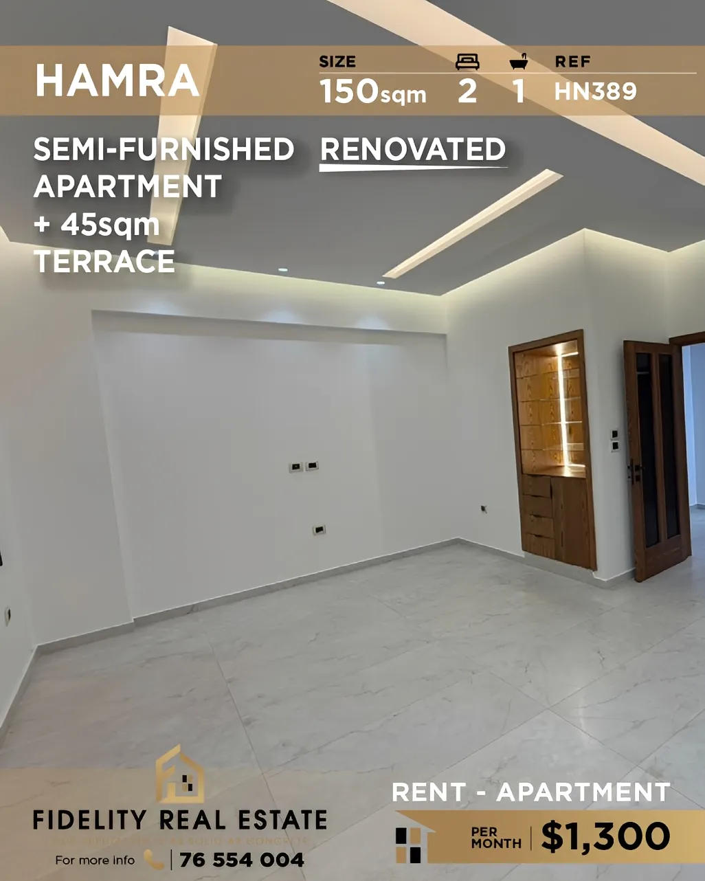 Apartment for rent in Hamra, Beirut, Lebanon