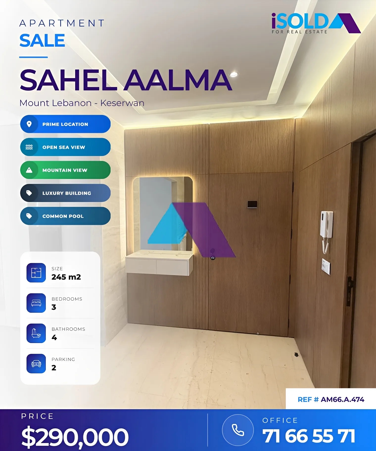 Apartment for sale in Sahel Aalma, Lebanon