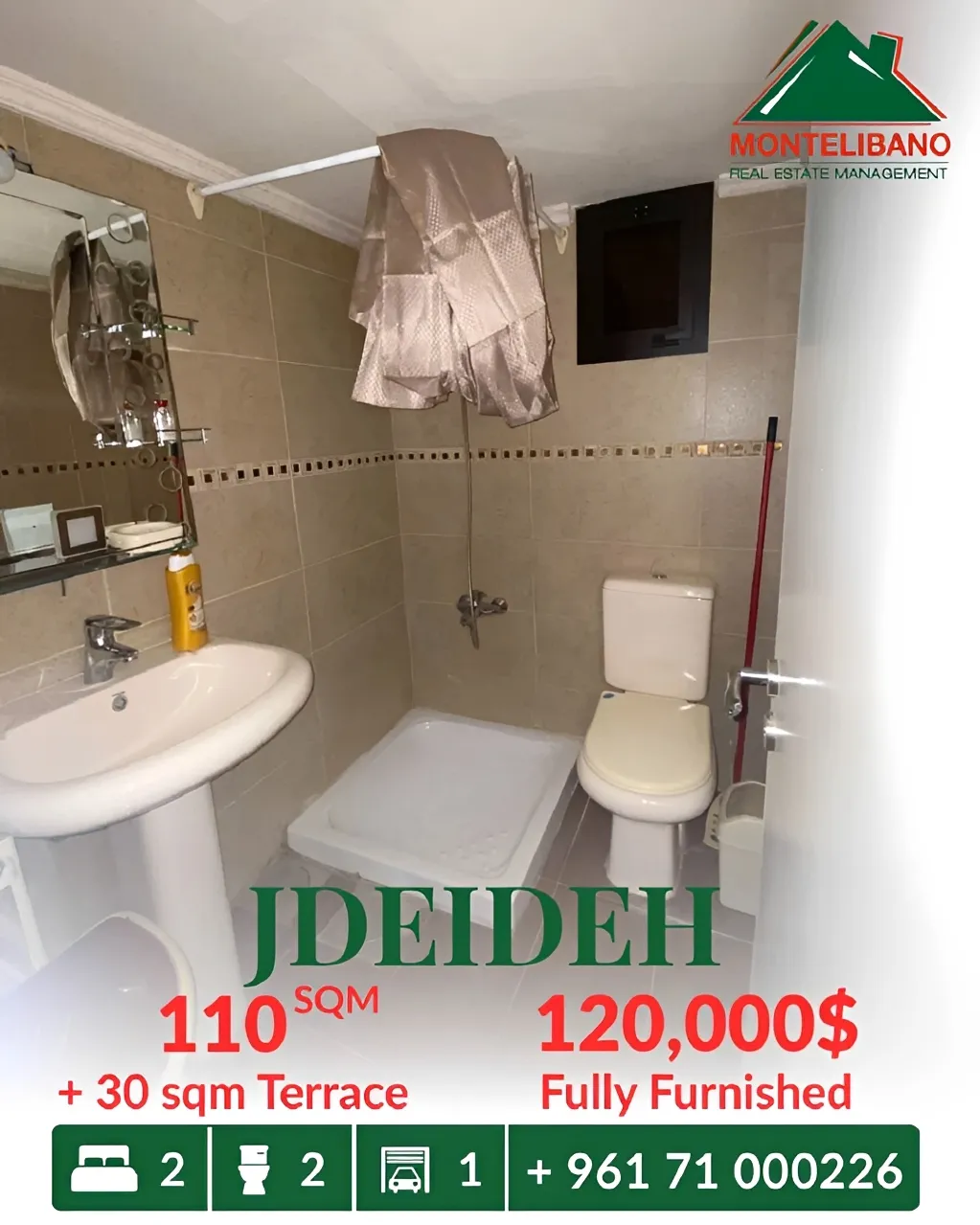 Apartment for sale in Jdeideh