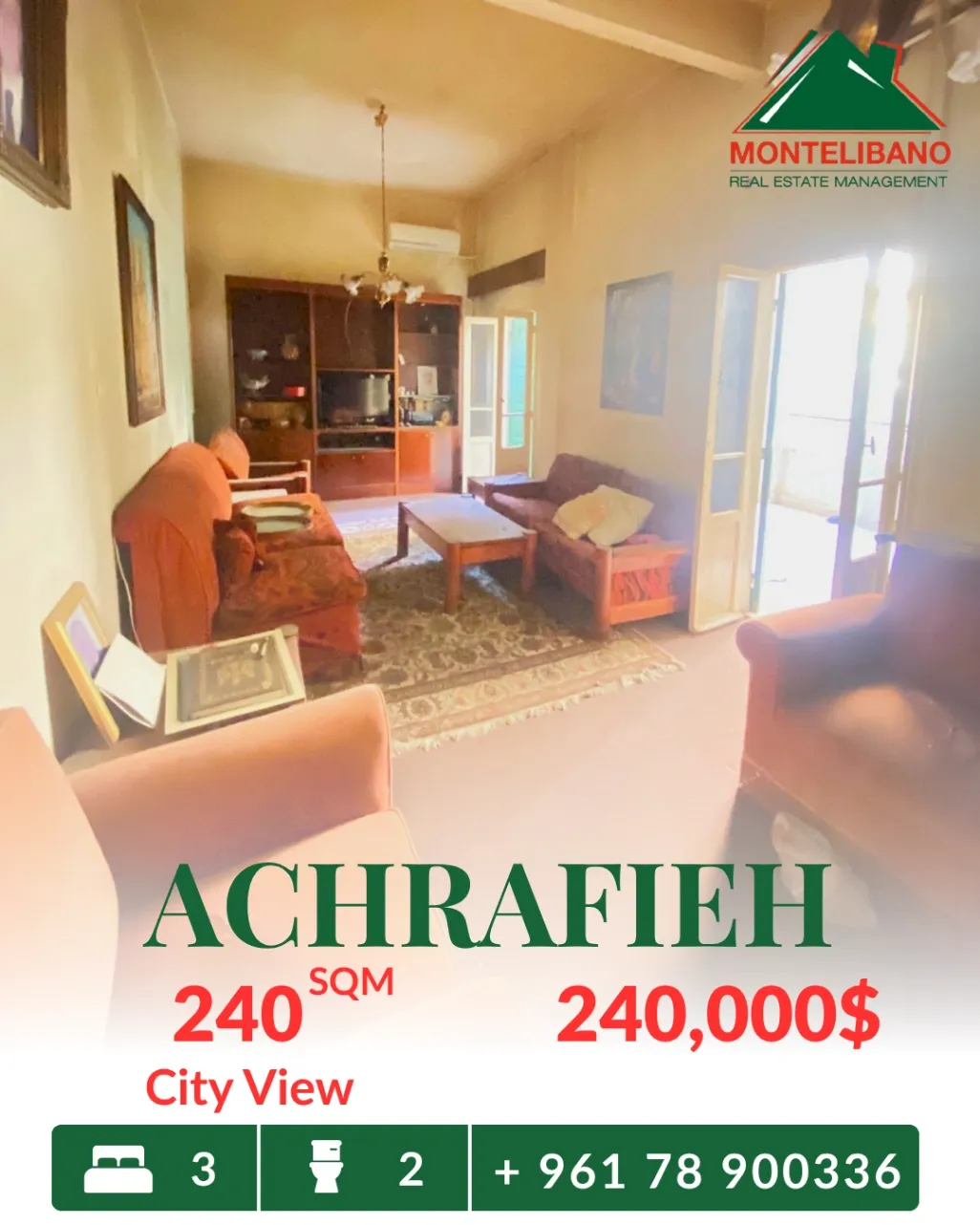 Apartment for sale in Achrafieh, Beirut, Lebanon