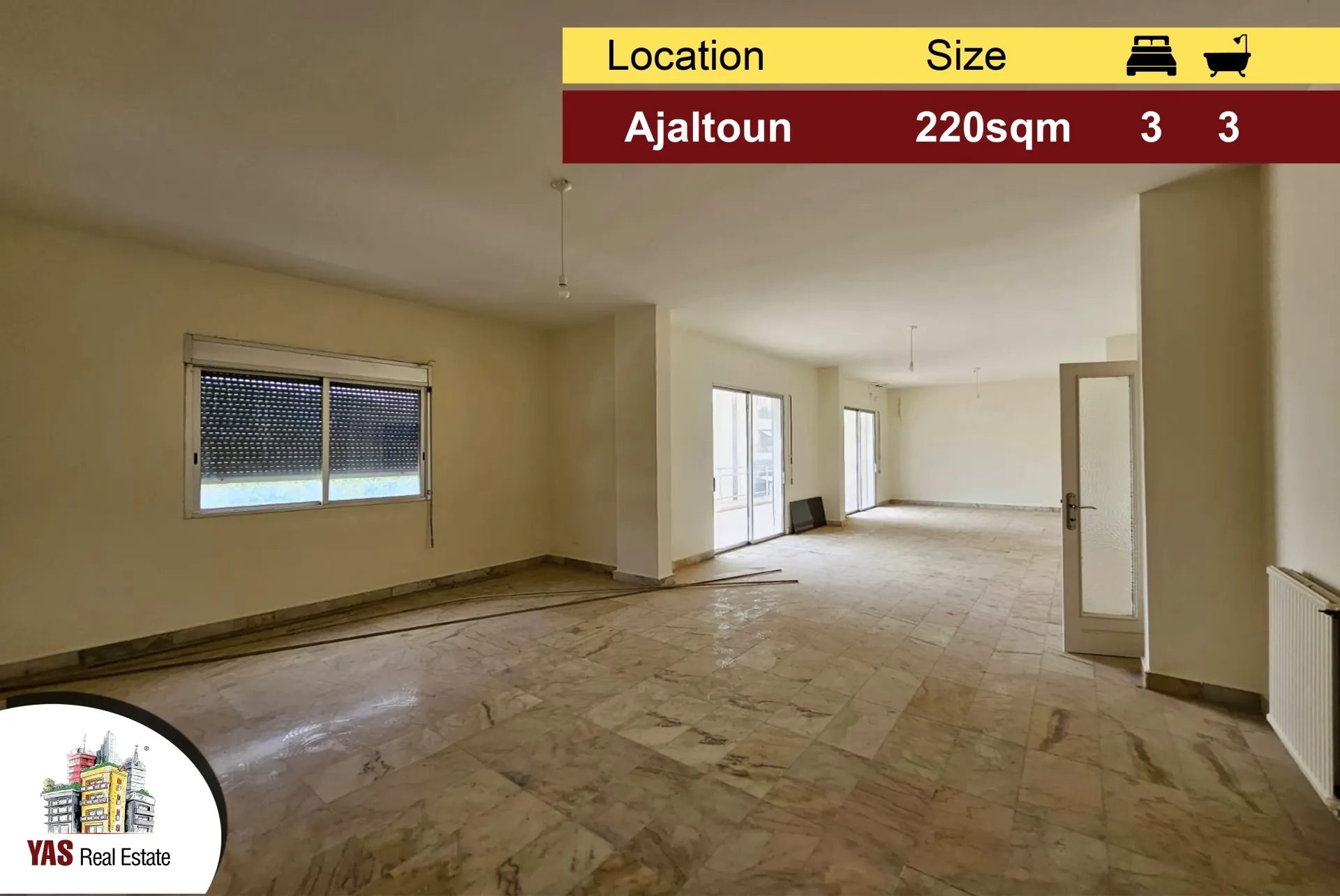 Apartment for Sale in Ajaltoun - 3 bed, 3 bath