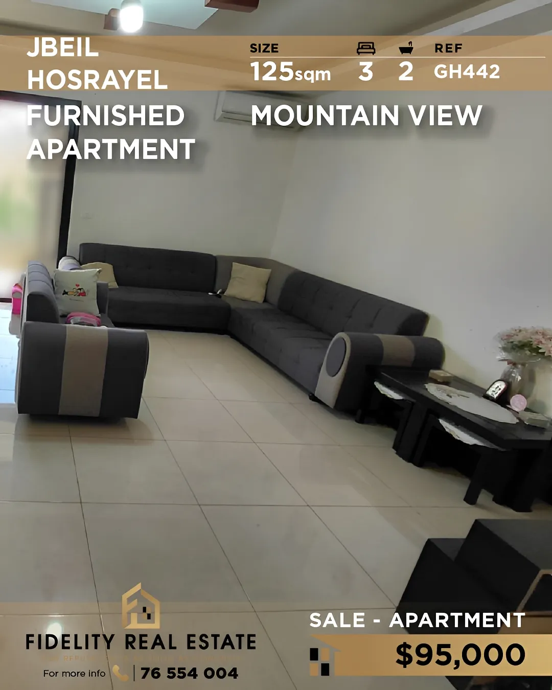 Apartment for sale in Jbeil, Lebanon - 3 bed, 2 bath